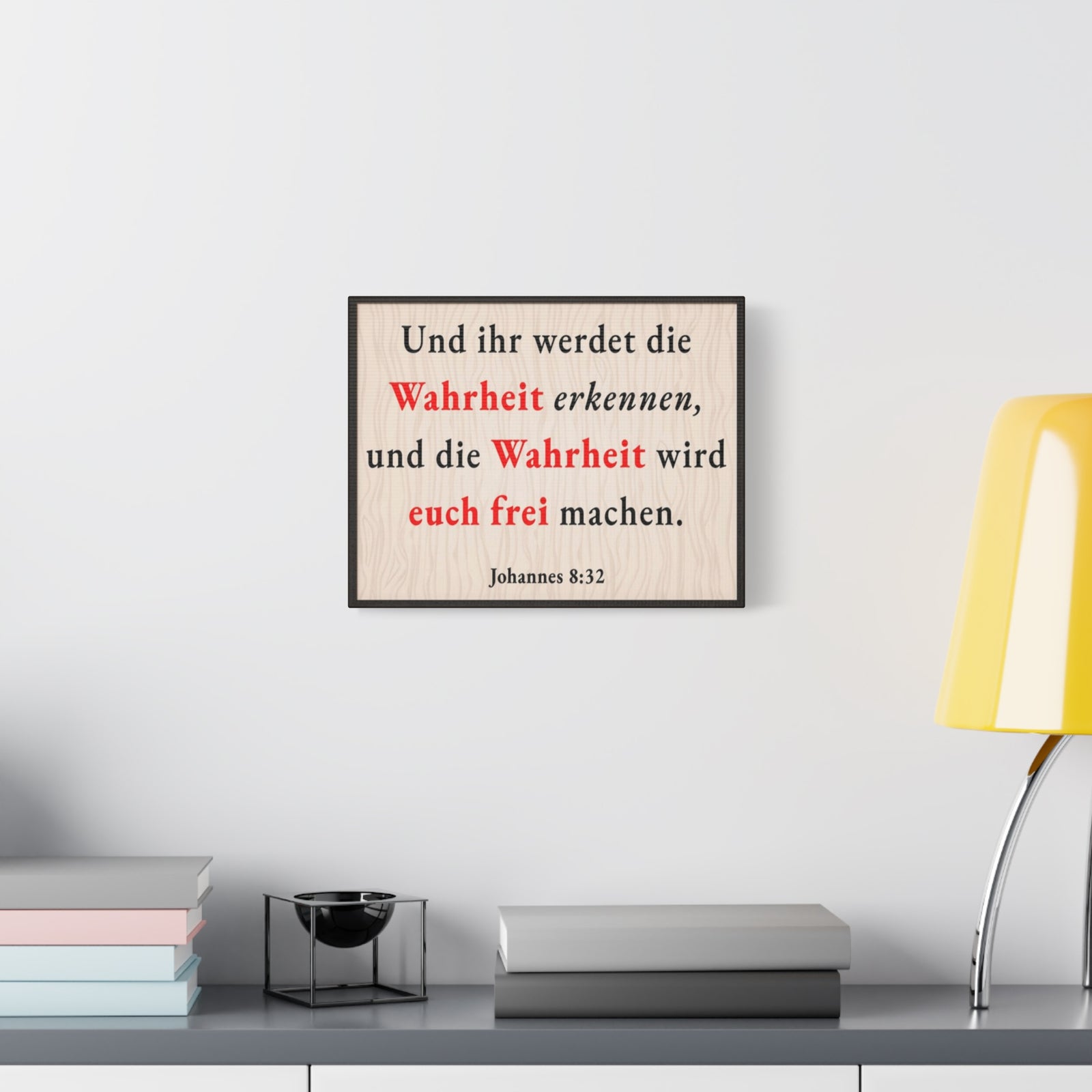 Scripture Walls Johannes 8:32 John 8:32 Truth Will Set You Free Bible Verse Canvas Christian Wall Art Ready to Hang Unframed-Express Your Love Gifts