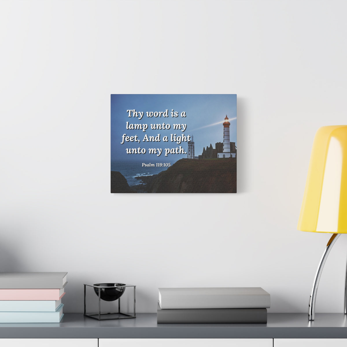 Scripture Walls A Lamp Unto My Feet Psalm 119:105 Bible Verse Canvas Christian Wall Art Ready to Hang-Express Your Love Gifts