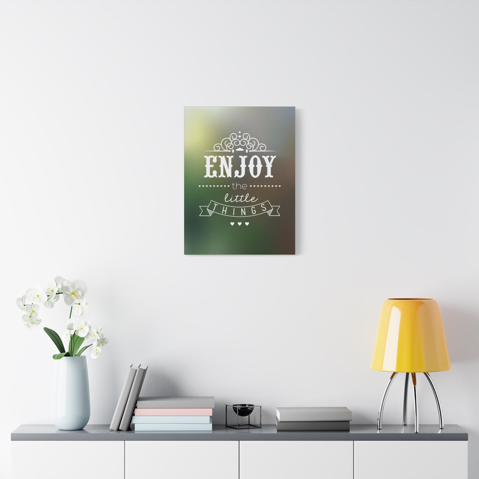 Inspirational Wall Art Enjoy The Little Things Motivation Wall Decor for Home Office Gym Inspiring Success Quote Print Ready to Hang-Express Your Love Gifts