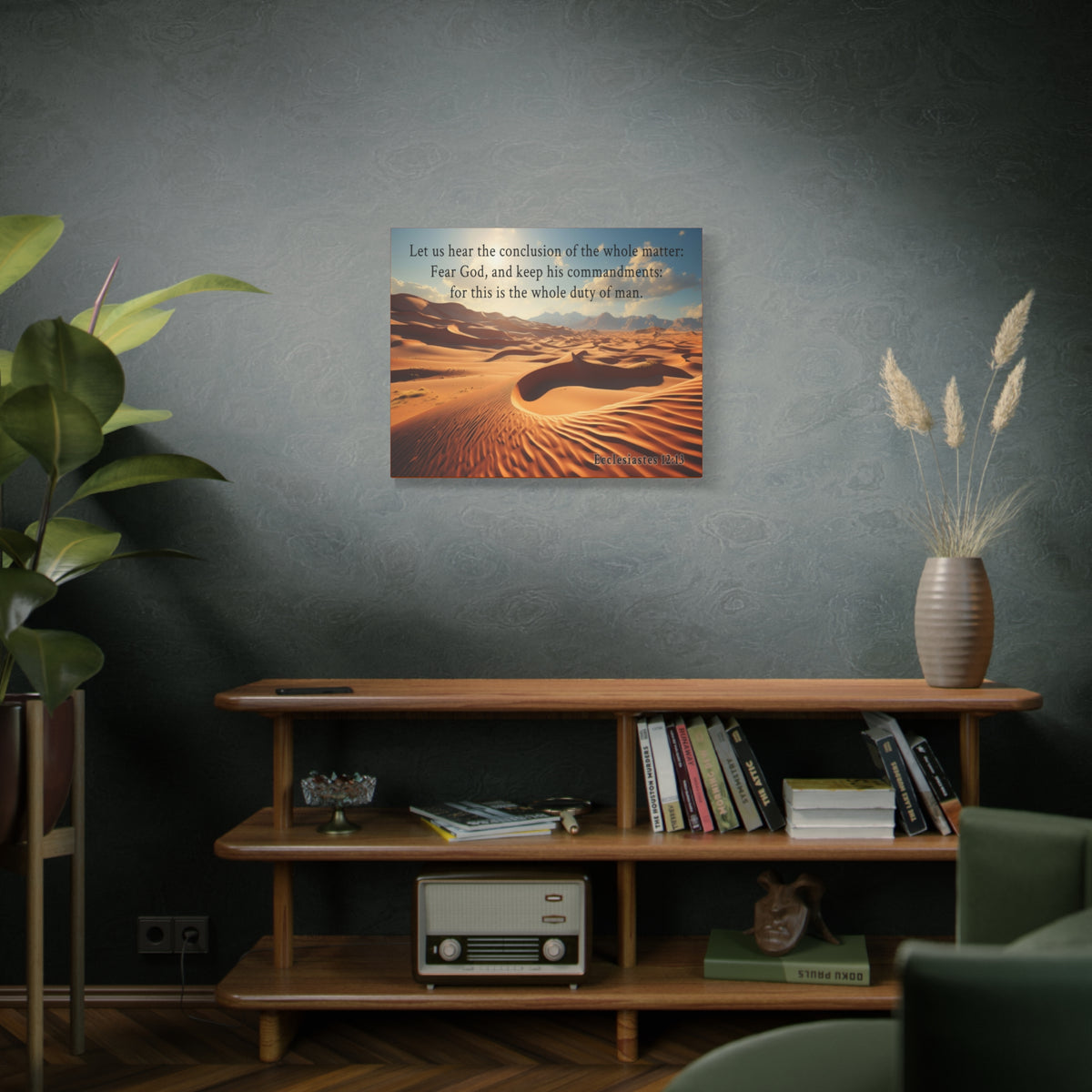 Scripture Walls Ecclesiastes 12:13 Desert Bible Verse Canvas Christian Wall Art Ready to Hang Unframed-Express Your Love Gifts