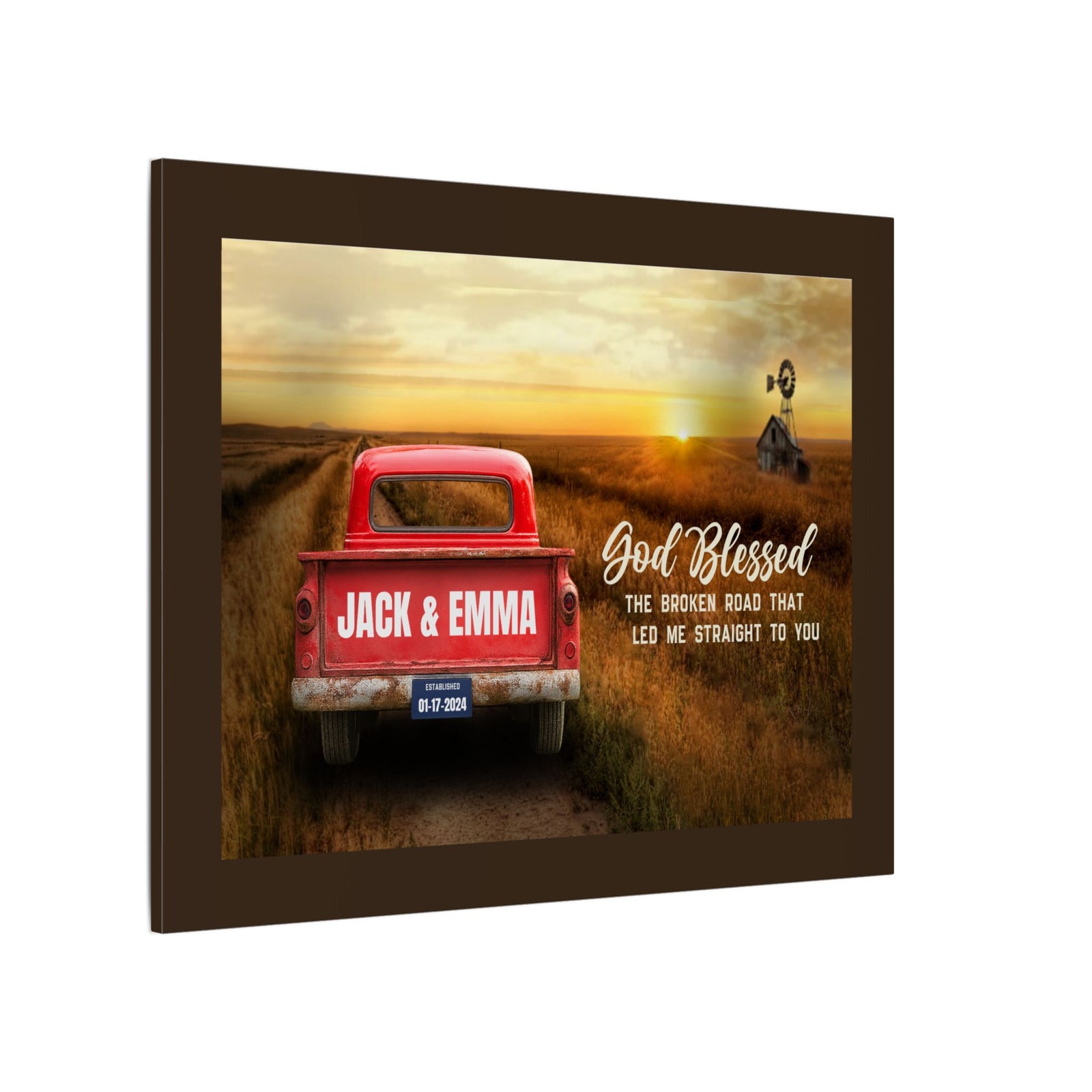 Personalized God Bless The Broken Road Custom Canvas Wall Art-Express Your Love Gifts