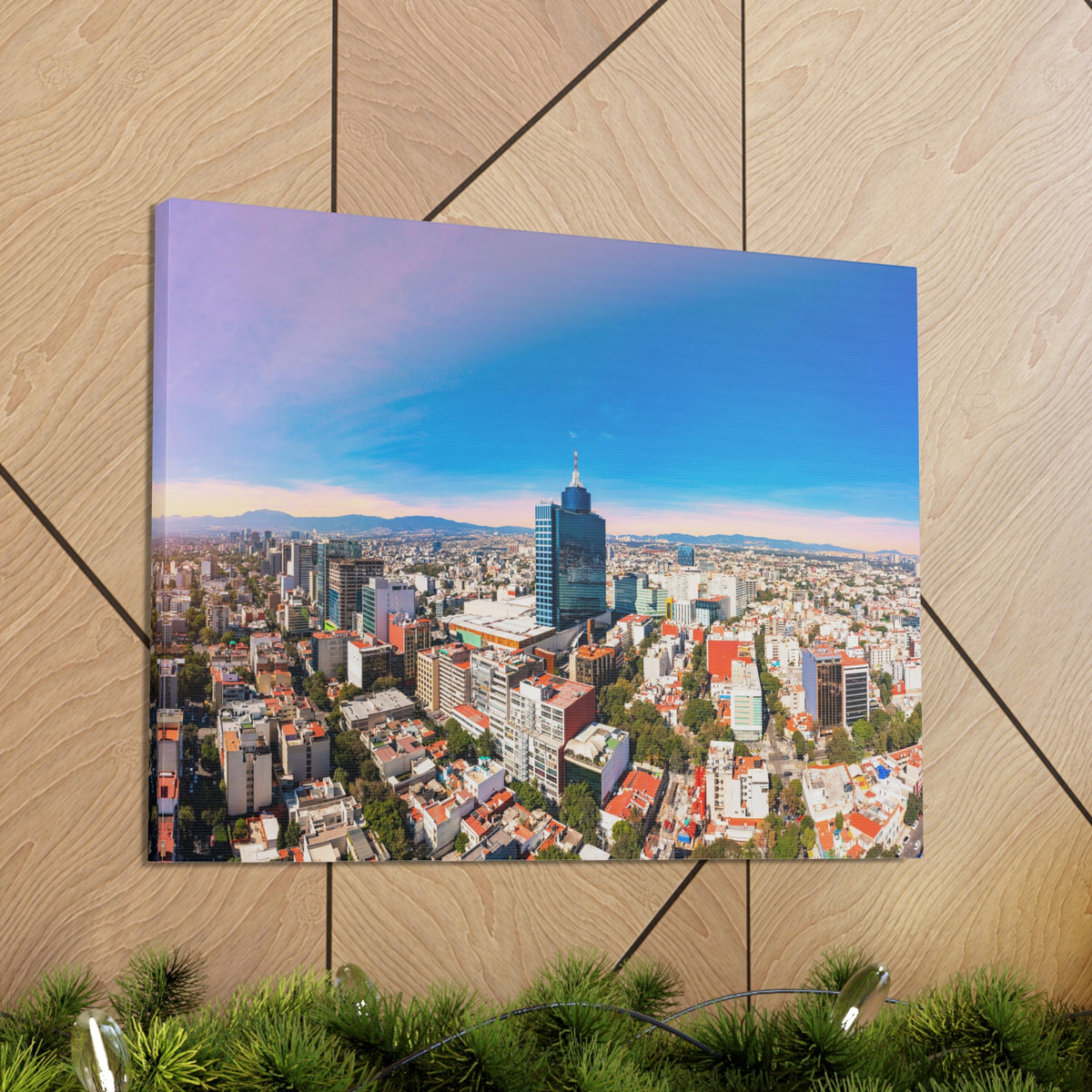 Mexico City Daytime Skyline Canvas Artwork High-Quality Breathtaking Stunning Cityscape for Home Decor Ready to Hang-Express Your Love Gifts
