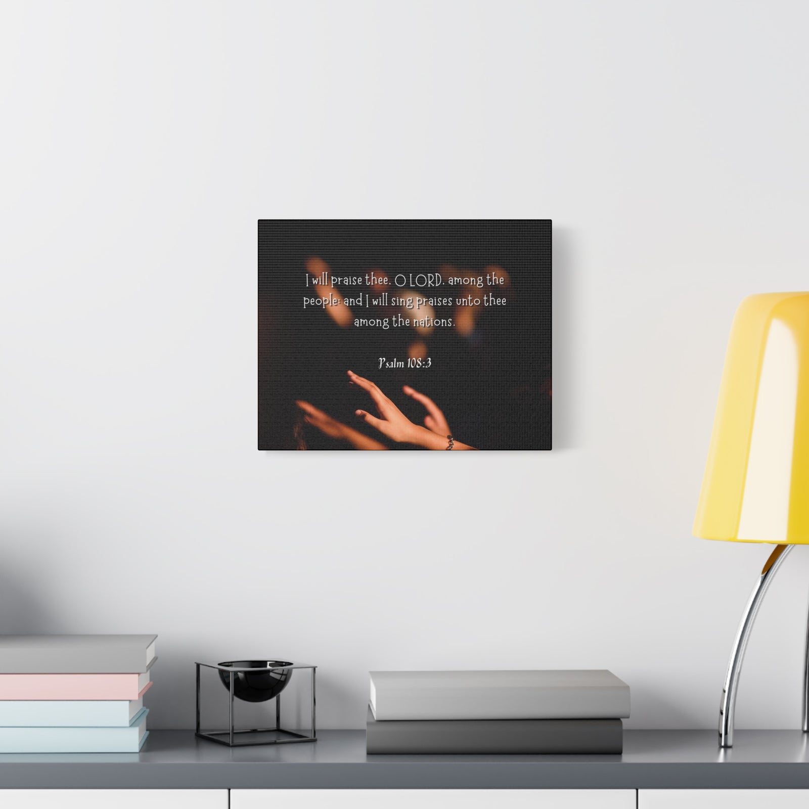 Scripture Canvas Sing Praises Psalm 108:3 Christian Wall Art Bible Verse Print Ready to Hang-Express Your Love Gifts