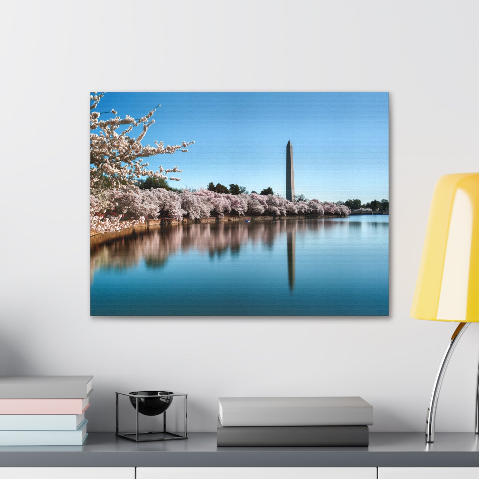 Cherry Blossom Festival at The National Mall Washington Modern Multicolor Scenic Nature Photography Canvas Home Office Decor Ready to Hang-Express Your Love Gifts
