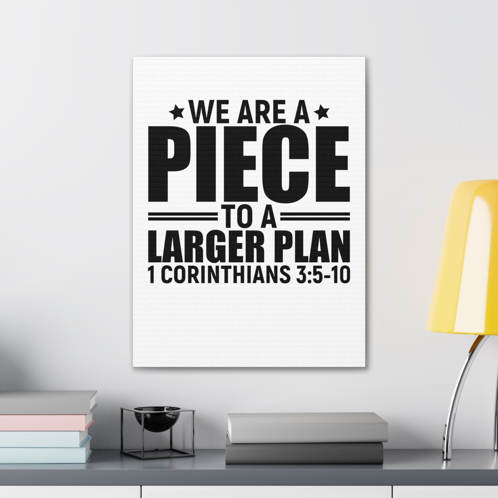 Scripture Walls 1 Corinthians 3:5-10 We Are a Piece Bible Verse Canvas Christian Wall Art Ready to Hang Unframed-Express Your Love Gifts