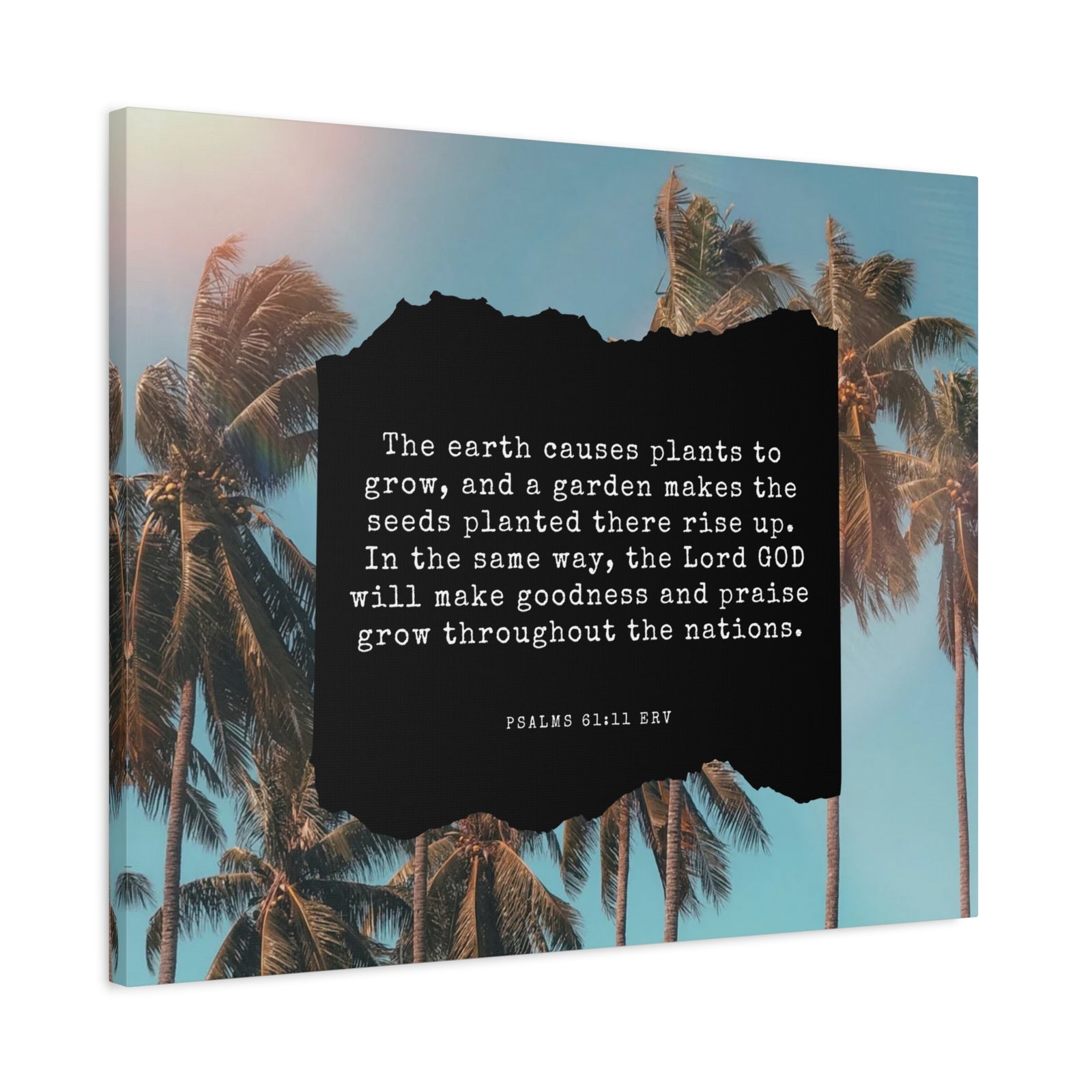 Scripture Walls Goodness And Praise Psalms 61:11 Bible Verse Canvas Christian Wall Art Ready to Hang-Express Your Love Gifts