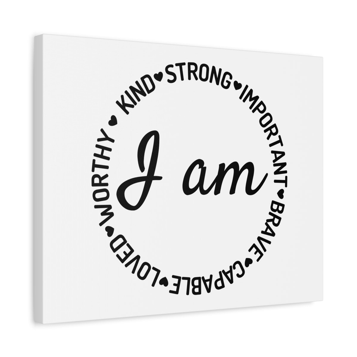 Inspirational Quote Canvas I Am Wall Art Motivational Motto Inspiring Posters Prints Artwork Decor Ready to Hang-Express Your Love Gifts