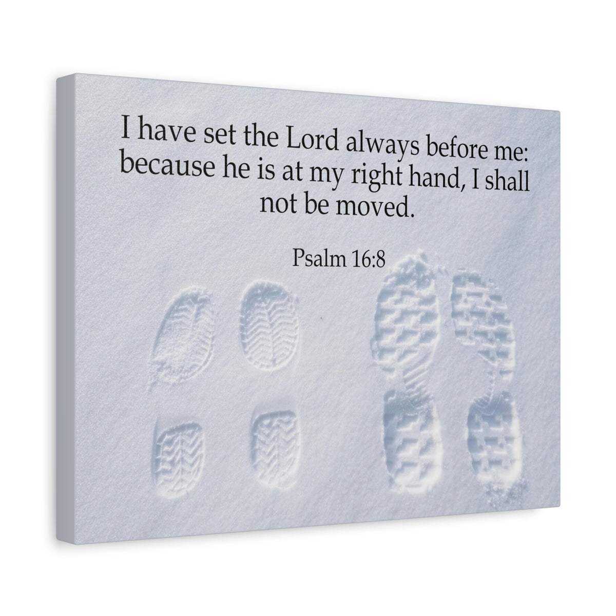 Scripture Canvas I Shall Not Be Moved Psalm 16:8 Christian Wall Art Bible Verse Print Ready to Hang-Express Your Love Gifts