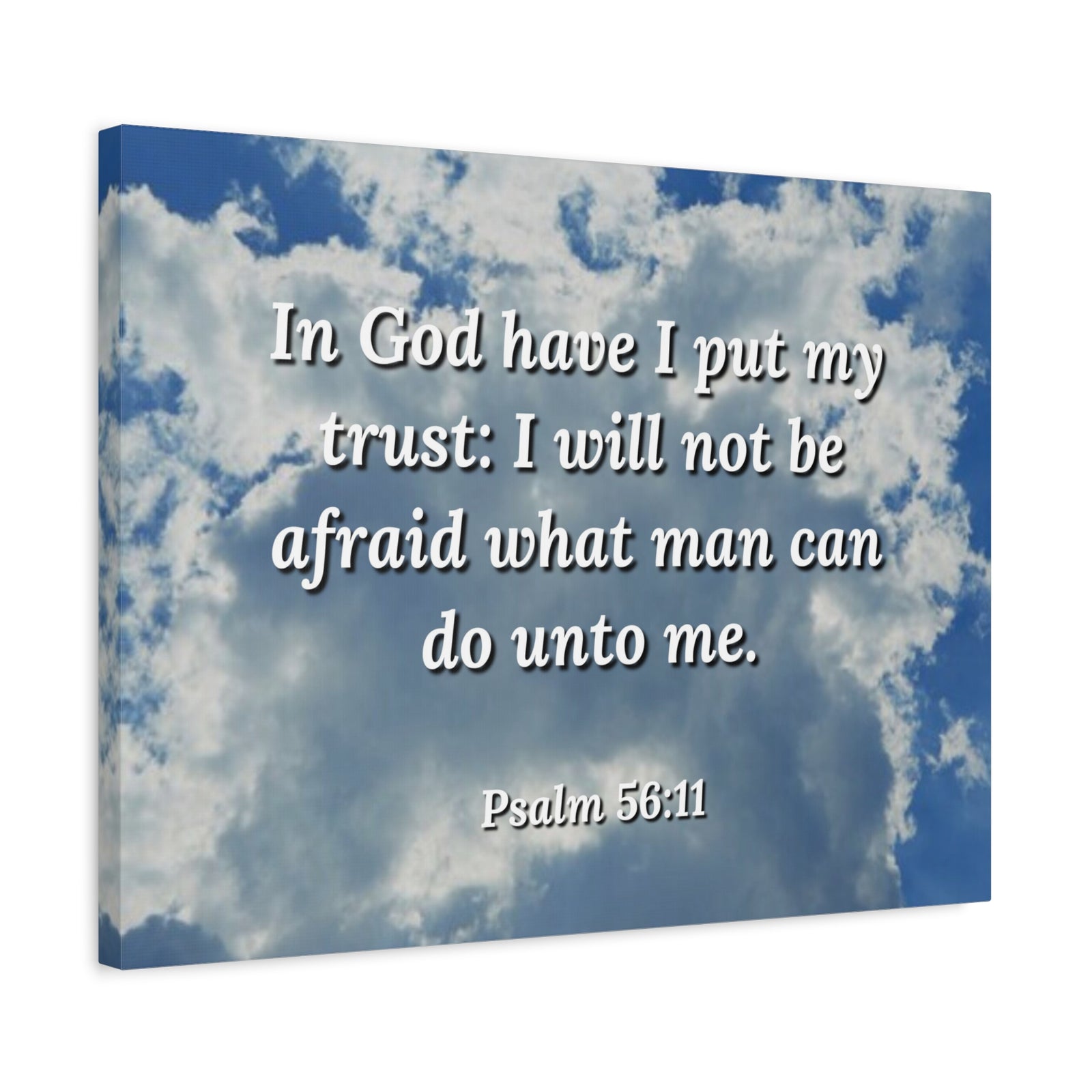 Scripture Canvas My Trust Psalm 56:11 Christian Wall Art Bible Verse Print Ready to Hang-Express Your Love Gifts
