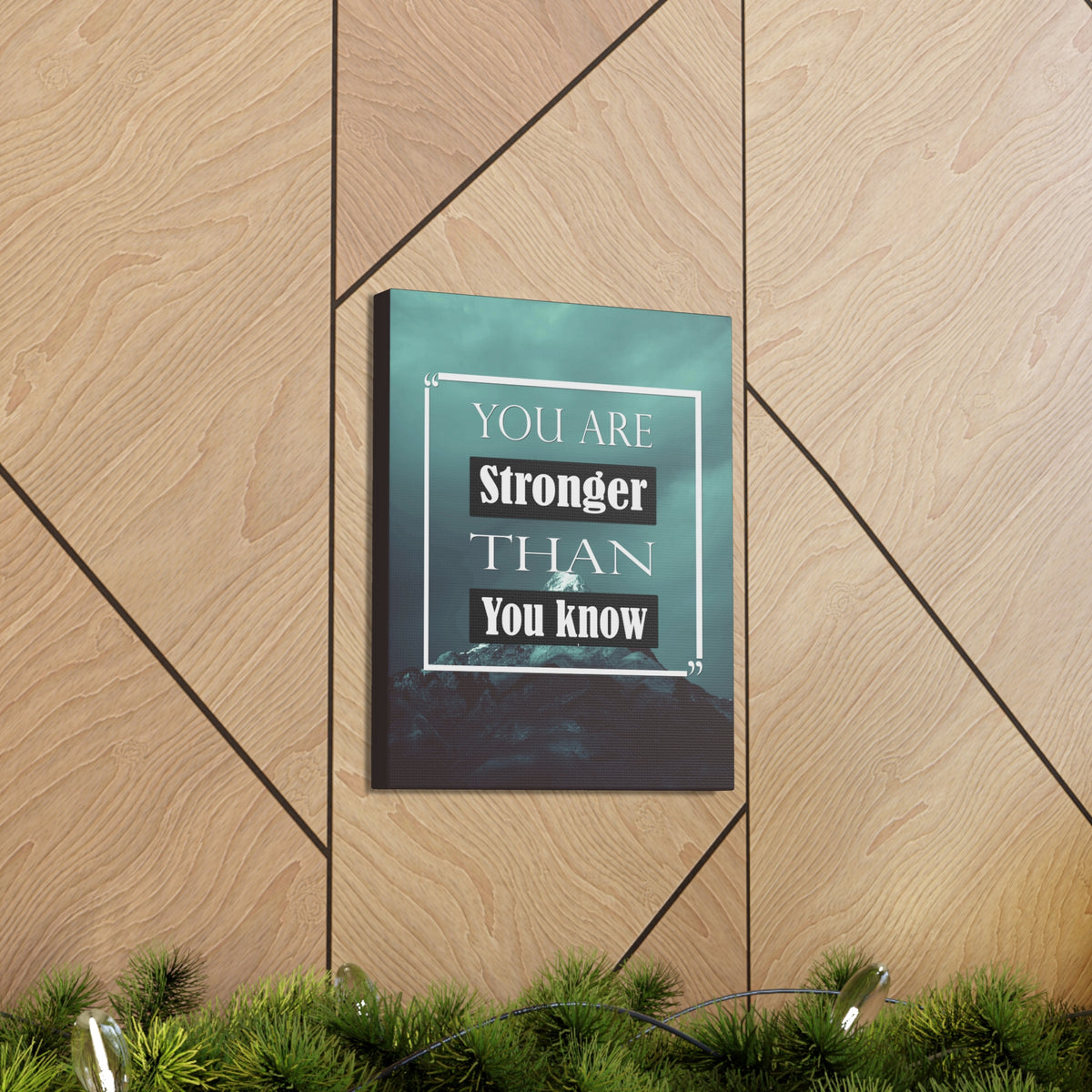 Inspirational Quote Canvas You Are Stronger Than You Know Motivational Print Ready to Hang Artwork-Express Your Love Gifts