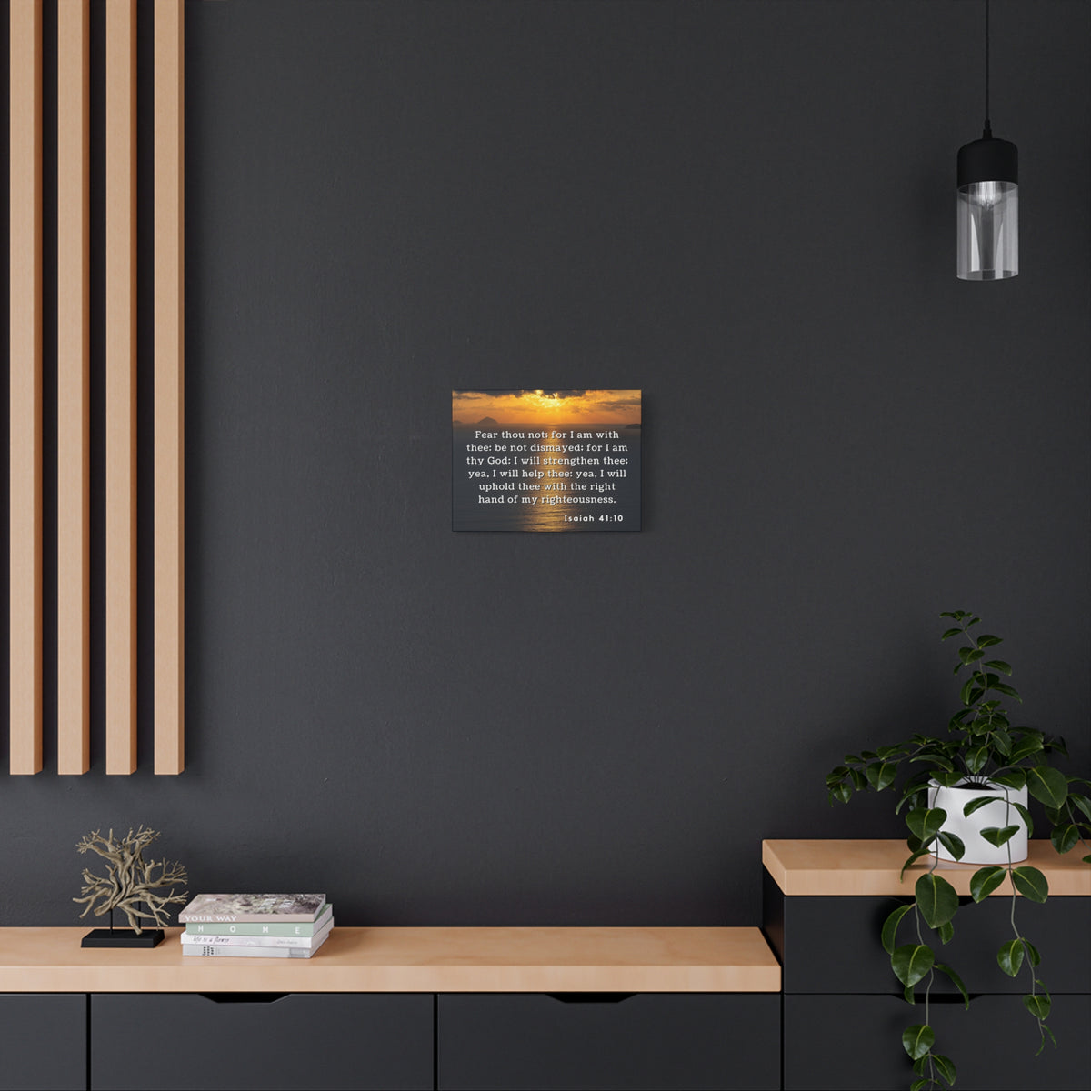 Scripture Walls Fear Thou Not Isaiah 41:10 Bible Verse Canvas Christian Wall Art Ready to Hang-Express Your Love Gifts