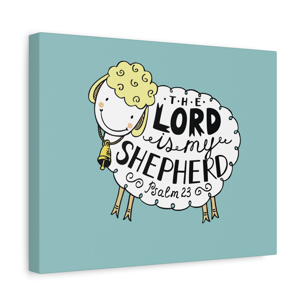 Scripture Canvas My Shepherd Sheep Psalm 23 Christian Wall Art Bible Verse Print Ready to Hang-Express Your Love Gifts