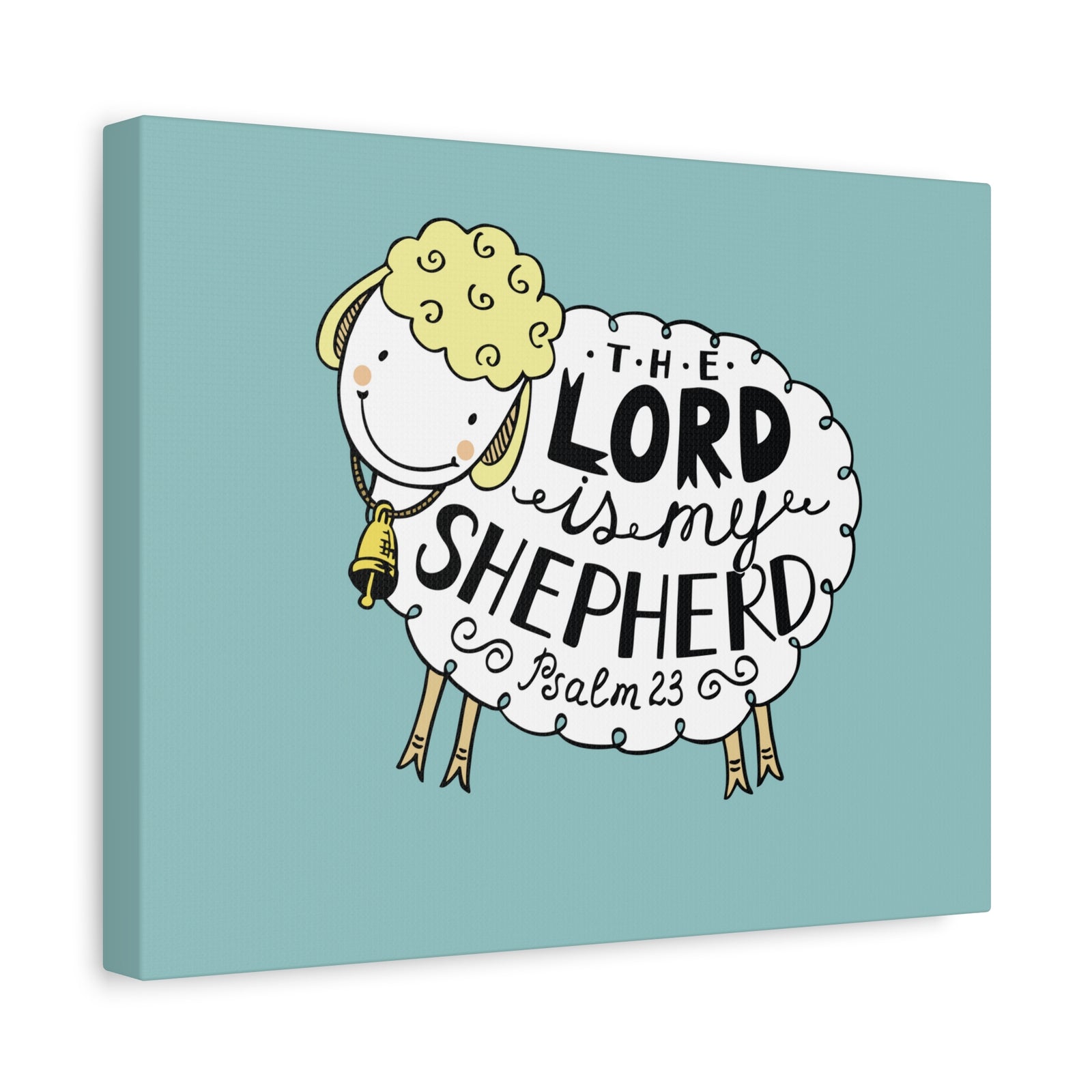 Scripture Canvas My Shepherd Sheep Psalm 23 Christian Wall Art Bible Verse Print Ready to Hang-Express Your Love Gifts