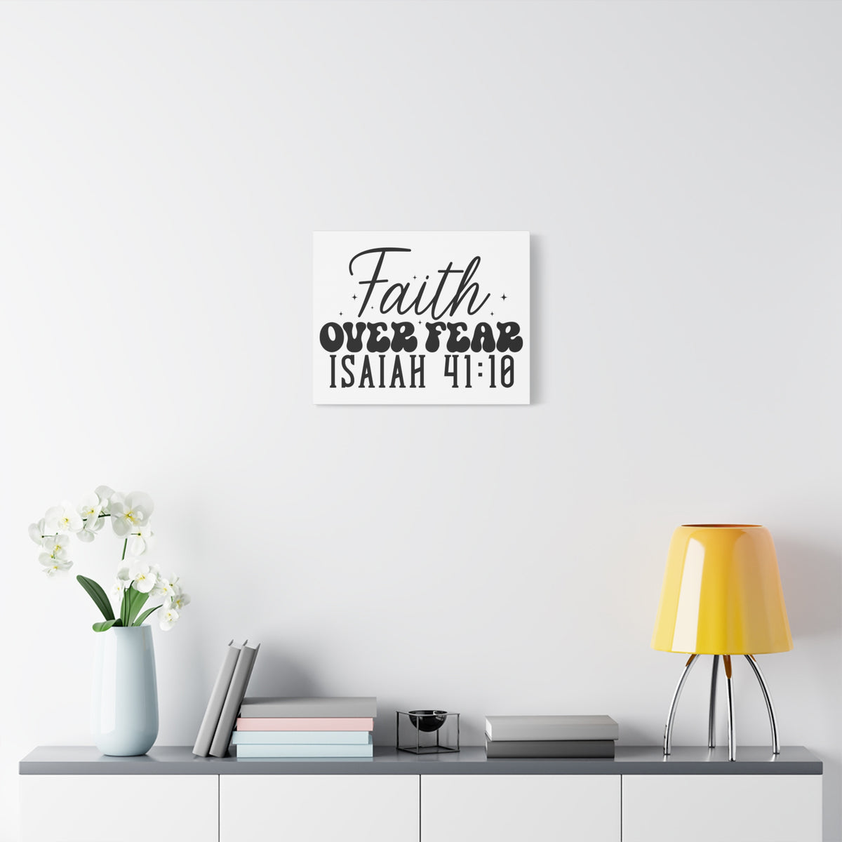 Scripture Walls Isaiah 41:10 Faith Over Fear Bible Verse Canvas Christian Wall Art Ready to Hang Unframed-Express Your Love Gifts