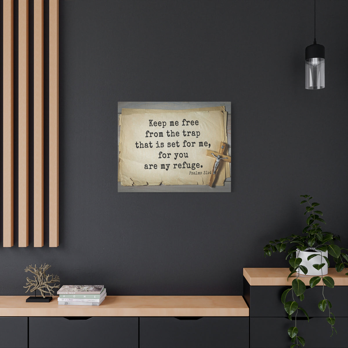 Scripture Walls Keep Me Free Psalms 31:4 Bible Verse Canvas Christian Wall Art Ready to Hang-Express Your Love Gifts