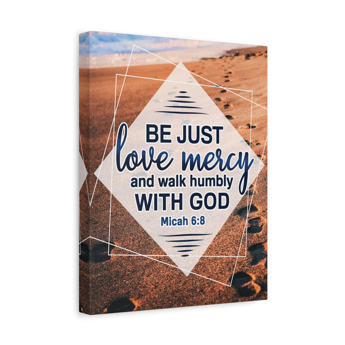 Scripture Canvas Walk Humbly With God Micah 6:8 Christian Wall Art Bible Verse Print Ready to Hang-Express Your Love Gifts