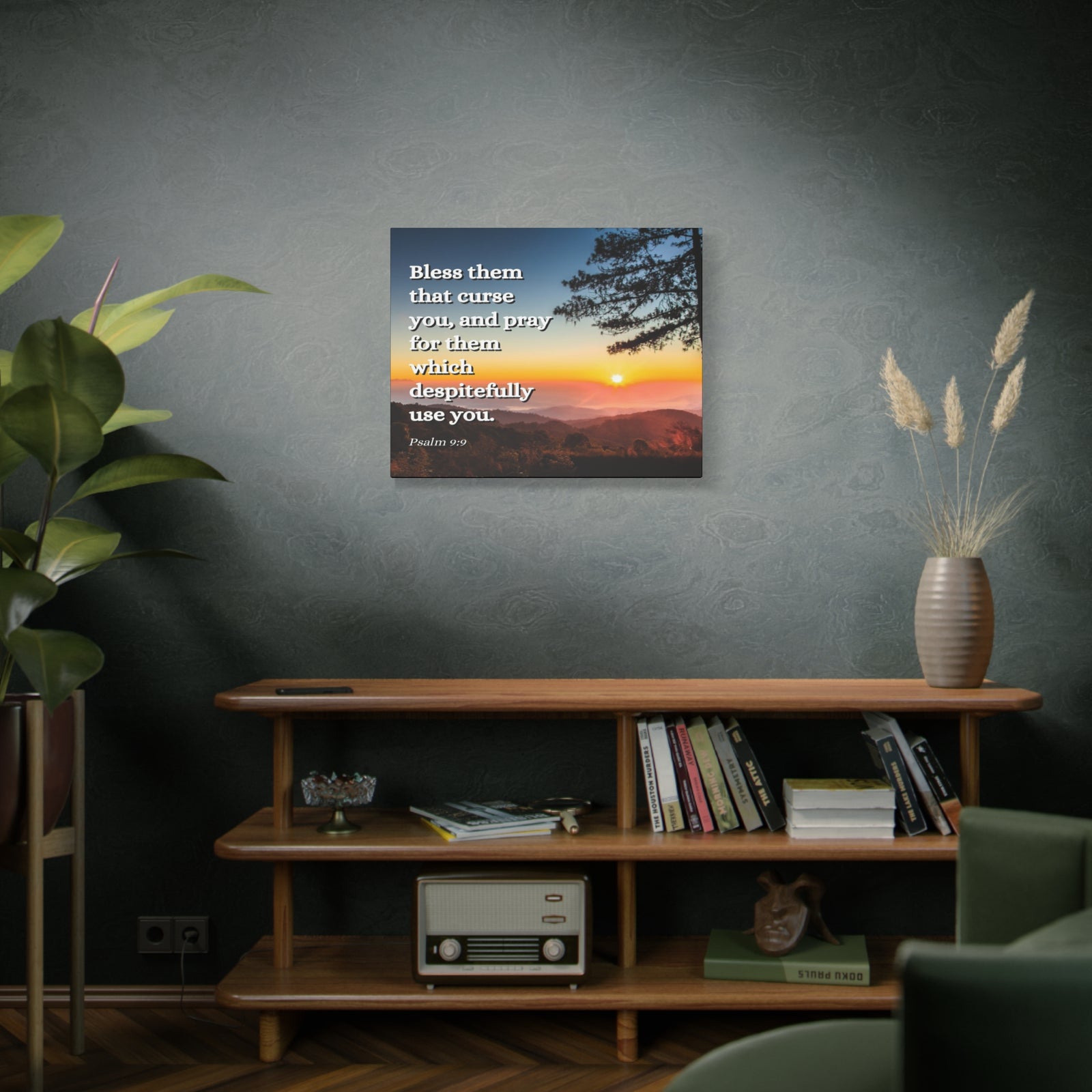 Scripture Canvas Times Of Trouble Psalm 9:9 Christian Wall Art Bible Verse Print Ready to Hang-Express Your Love Gifts