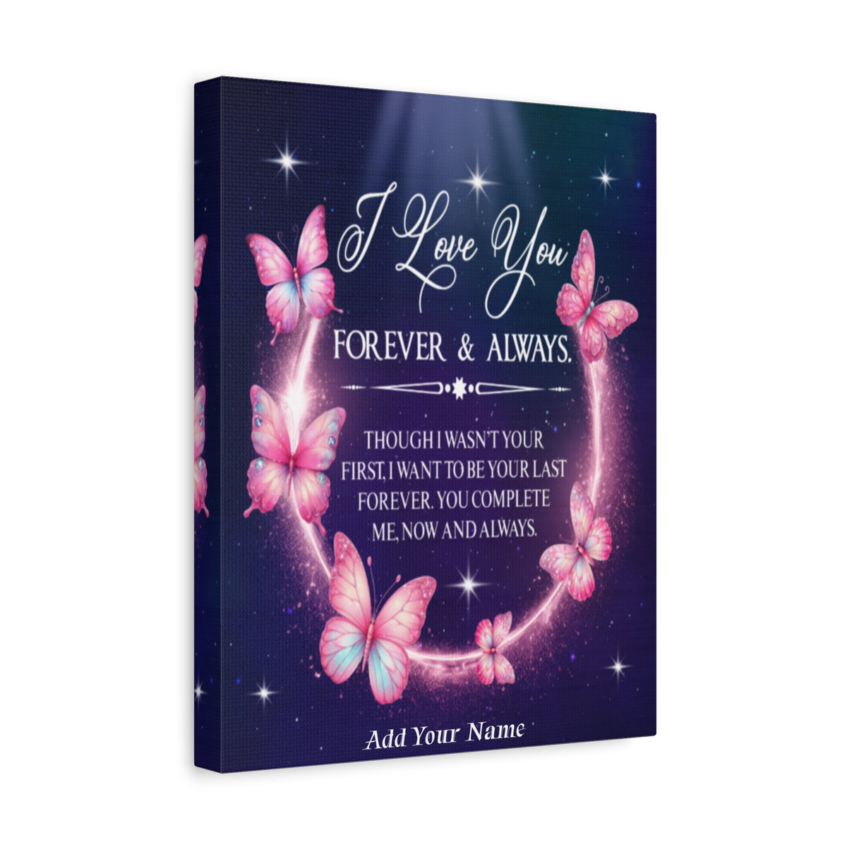 Personalized To My Wife Forever &amp; Always Butterfly Canvas Wall Art – Romantic Gift for Eternal Love-Express Your Love Gifts