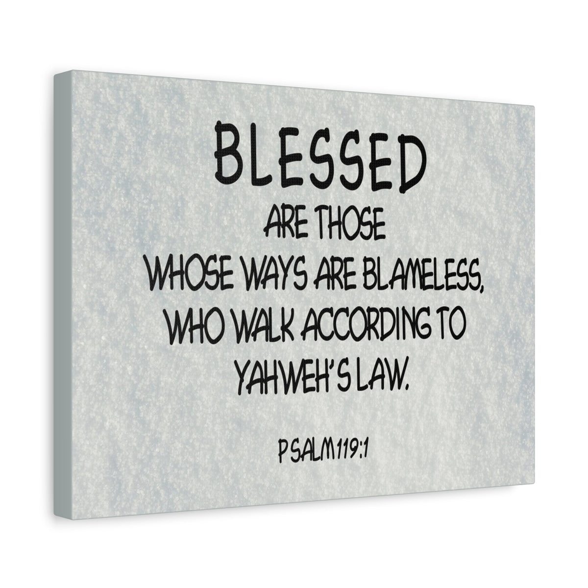 Bible Verse Canvas Yahweh's Law Psalm 119:1 Scripture Wall Art Christian Home Decor-Express Your Love Gifts