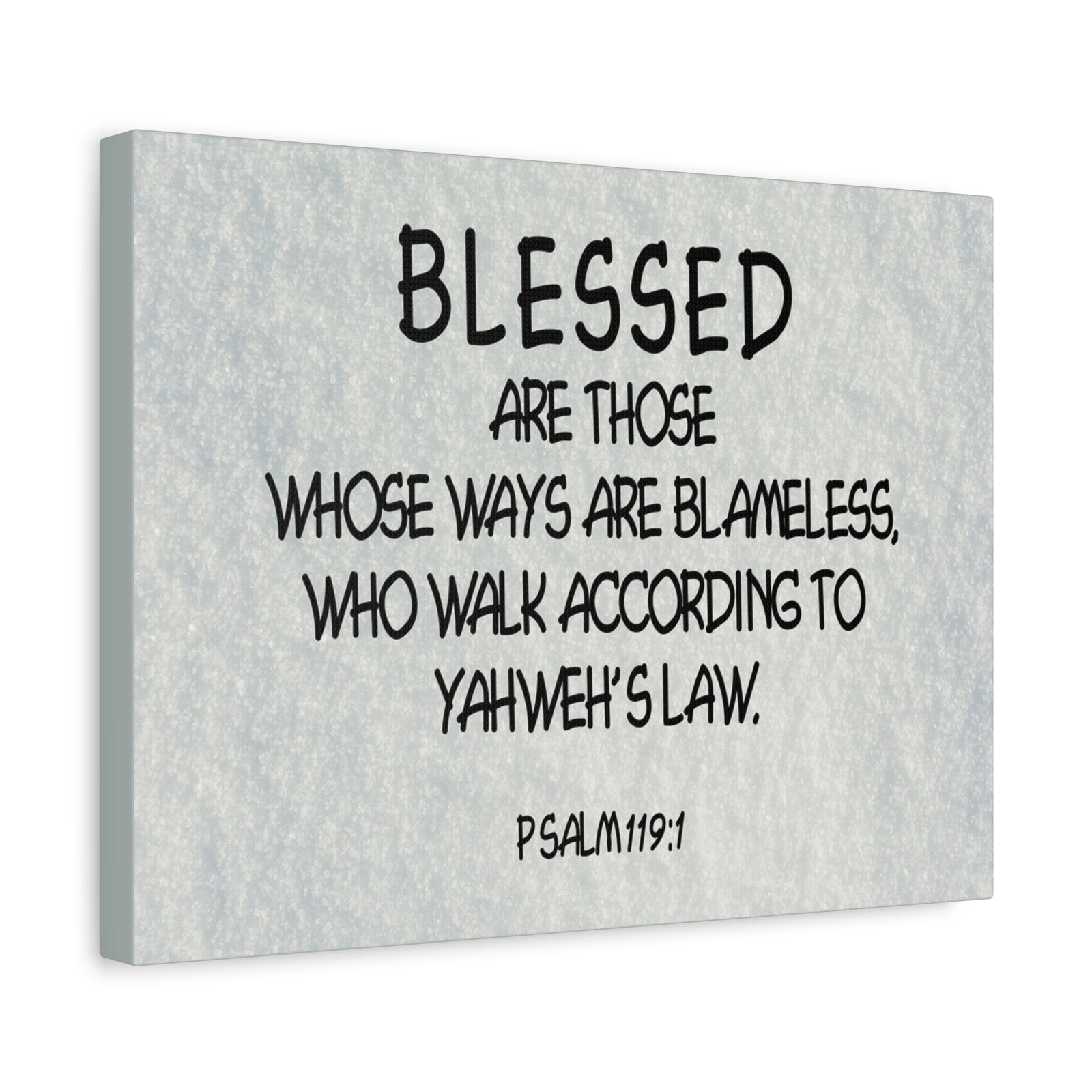 Bible Verse Canvas Yahweh's Law Psalm 119:1 Scripture Wall Art Christian Home Decor-Express Your Love Gifts