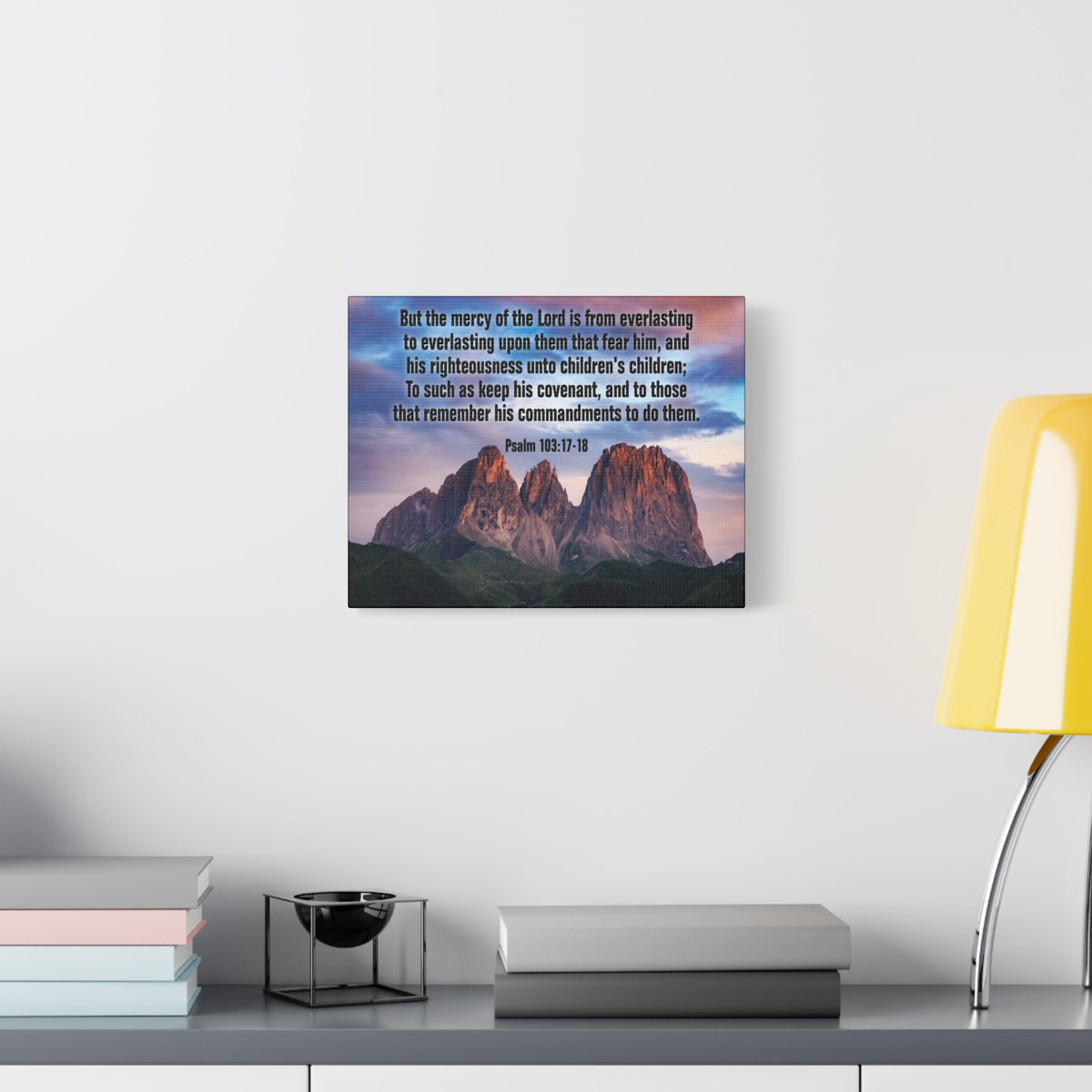 Bible Verse Canvas The Mercy of The Lord Psalm 118:24 Christian Home Decor Scripture Art-Express Your Love Gifts