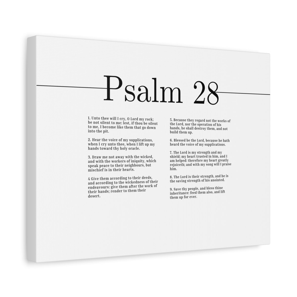 Scripture Canvas Blessed Be The Lord Psalm 28 Christian Wall Art Bible Verse Print Ready to Hang-Express Your Love Gifts