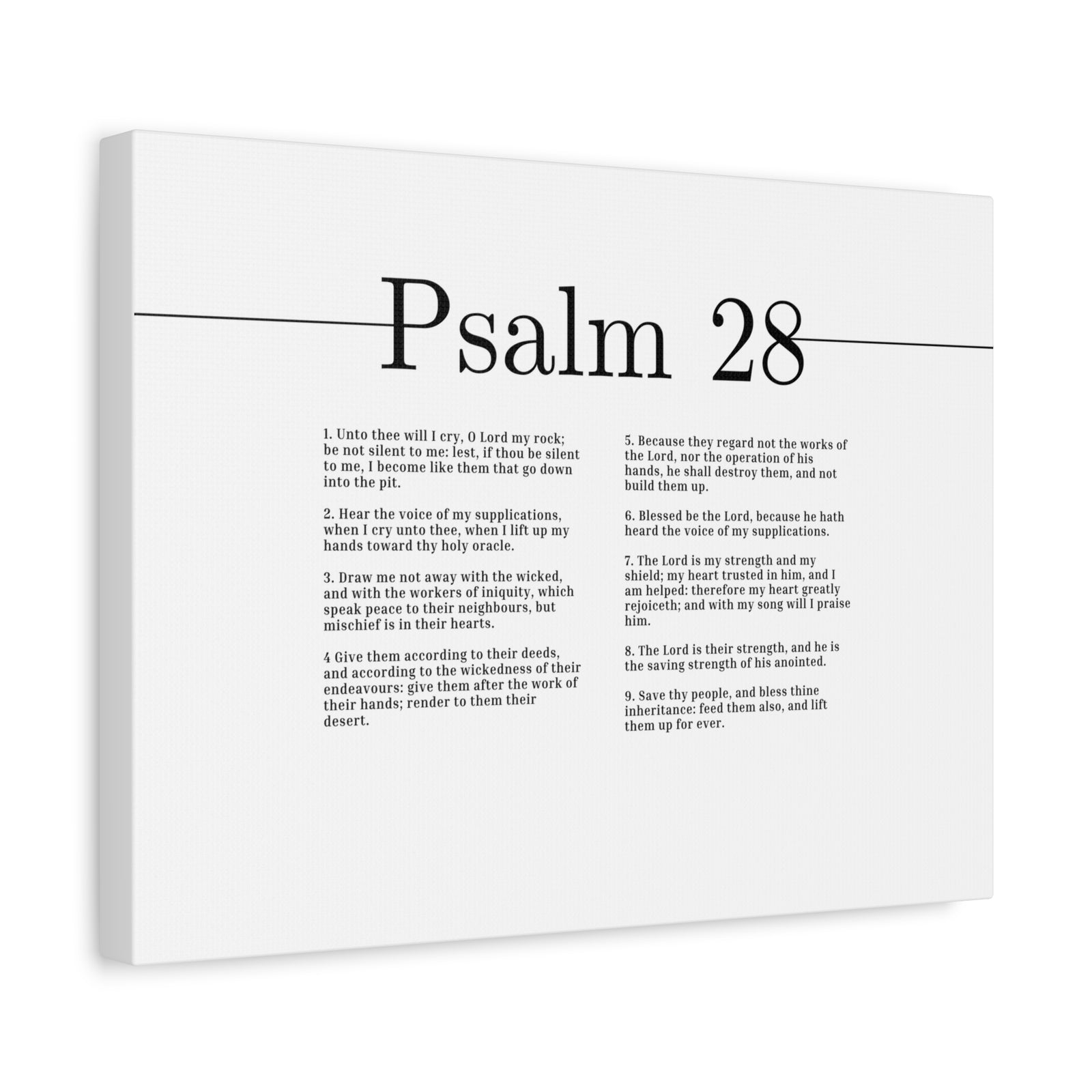 Scripture Canvas Blessed Be The Lord Psalm 28 Christian Wall Art Bible Verse Print Ready to Hang-Express Your Love Gifts