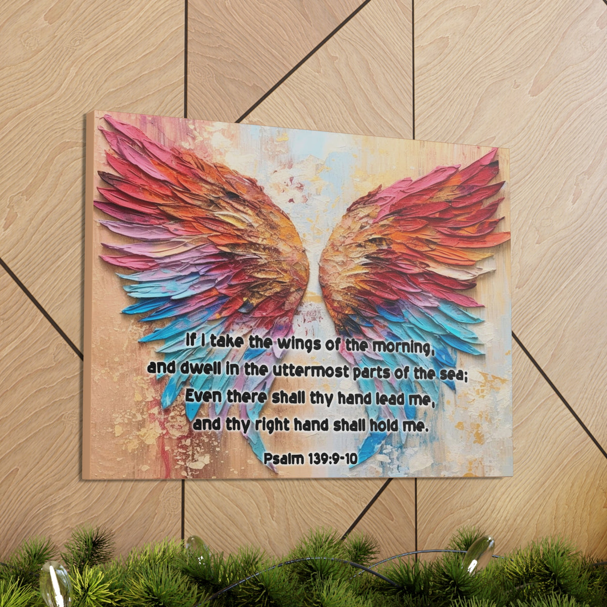 Scripture Walls Wings of the Morning Psalm 139:9-10 Christian Wall Art Print Ready to Hang Unframed-Express Your Love Gifts