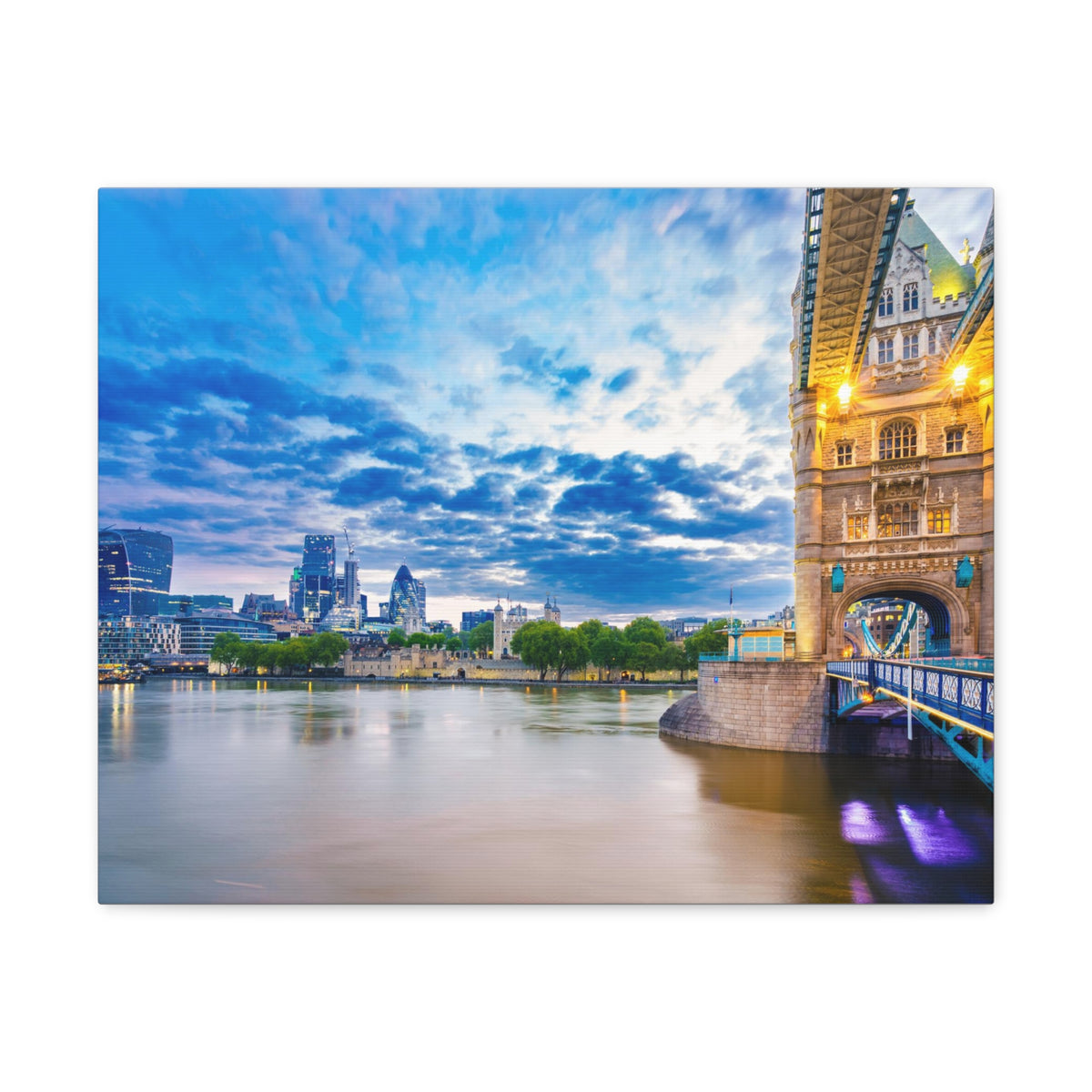 London Daytime Skyline Canvas Artwork High-Quality Breathtaking Stunning Cityscape for Home Decor Ready to Hang-Express Your Love Gifts