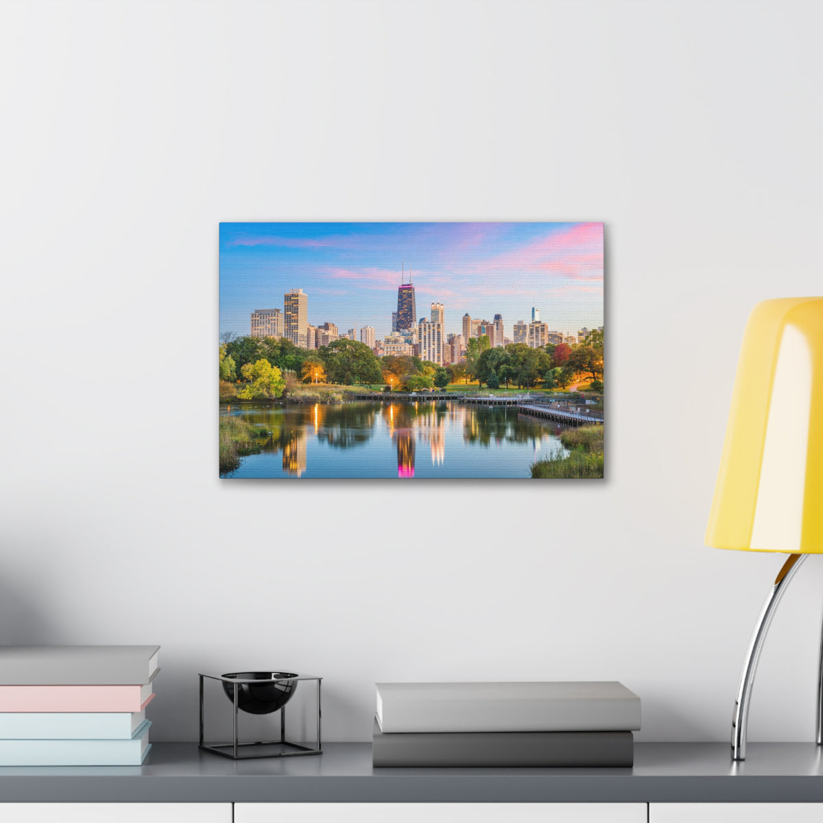 Chicago Daytime Skyline Canvas Artwork High-Quality Breathtaking Stunning Cityscape for Home Decor Ready to Hang-Express Your Love Gifts