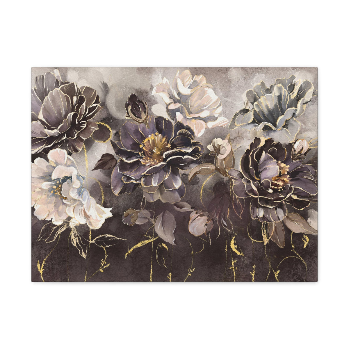 Oil Painting With Flower Rose & Leaves Flower Canvas Wall Art for Home Decor Ready-to-Hang-Express Your Love Gifts