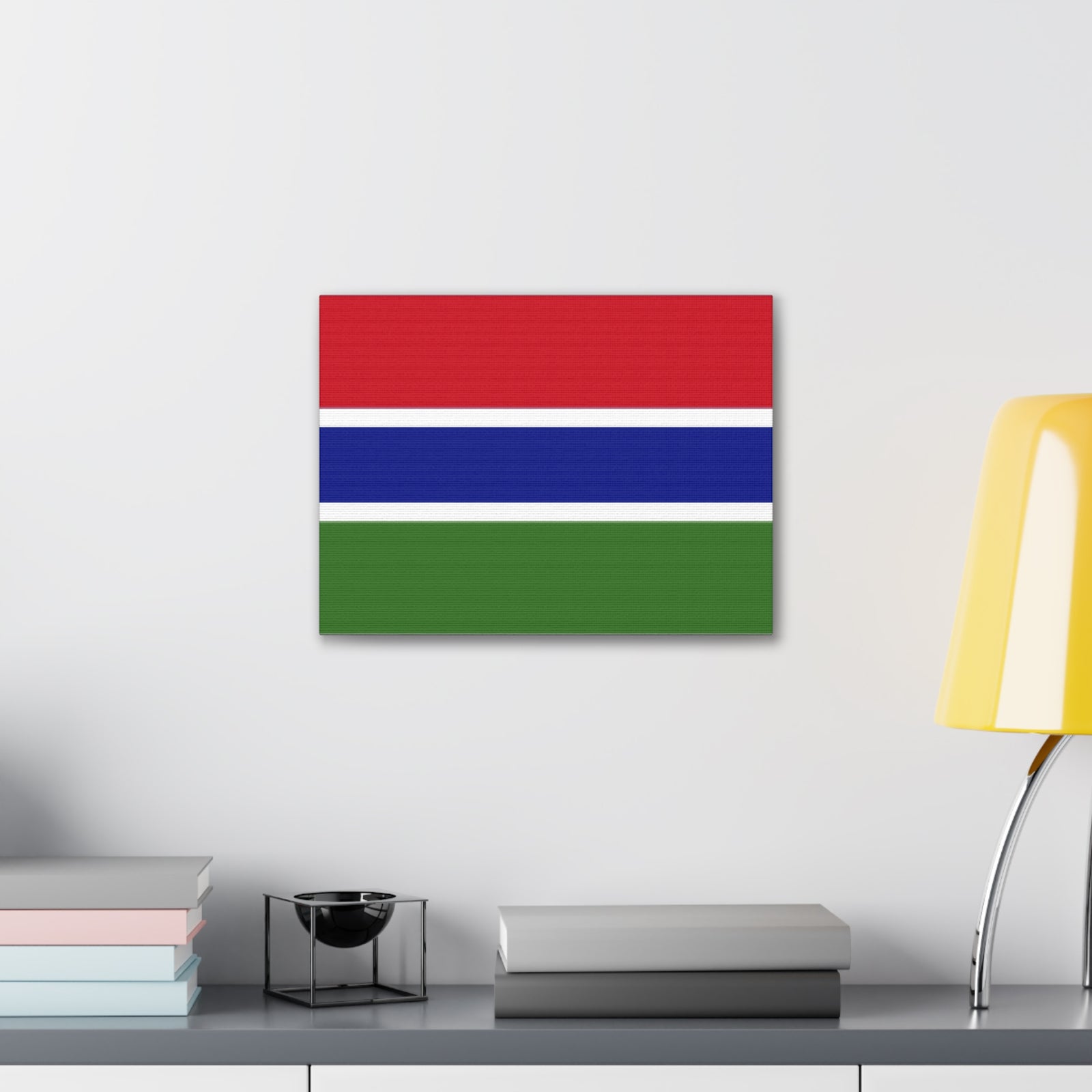 Gambia Country Flag Canvas Vibrant Wall Art Unframed Home Decor-Express Your Love Gifts