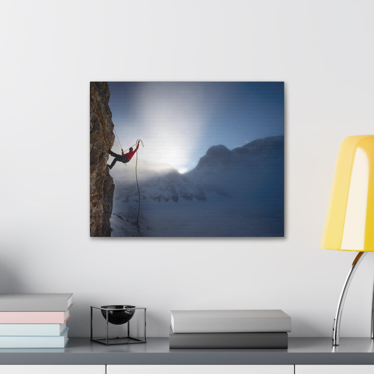 Mountain Rock Climbing Nature Wilderness Photography Canvas Wall Art for Home Decor Ready-to-Hang-Express Your Love Gifts