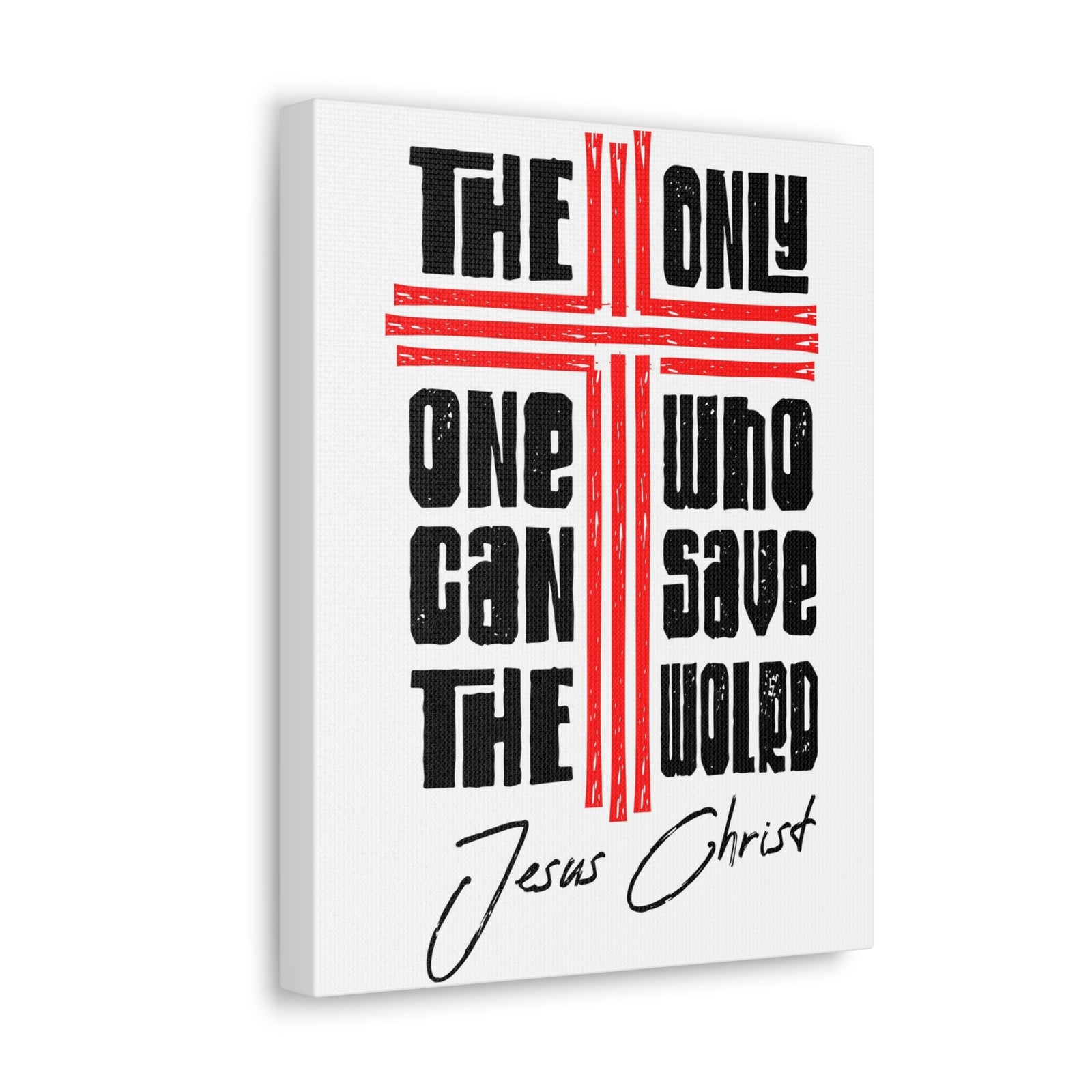 Scripture Walls Only Jesus Can Save Bible Verse Canvas Christian Wall Art Ready to Hang Unframed-Express Your Love Gifts