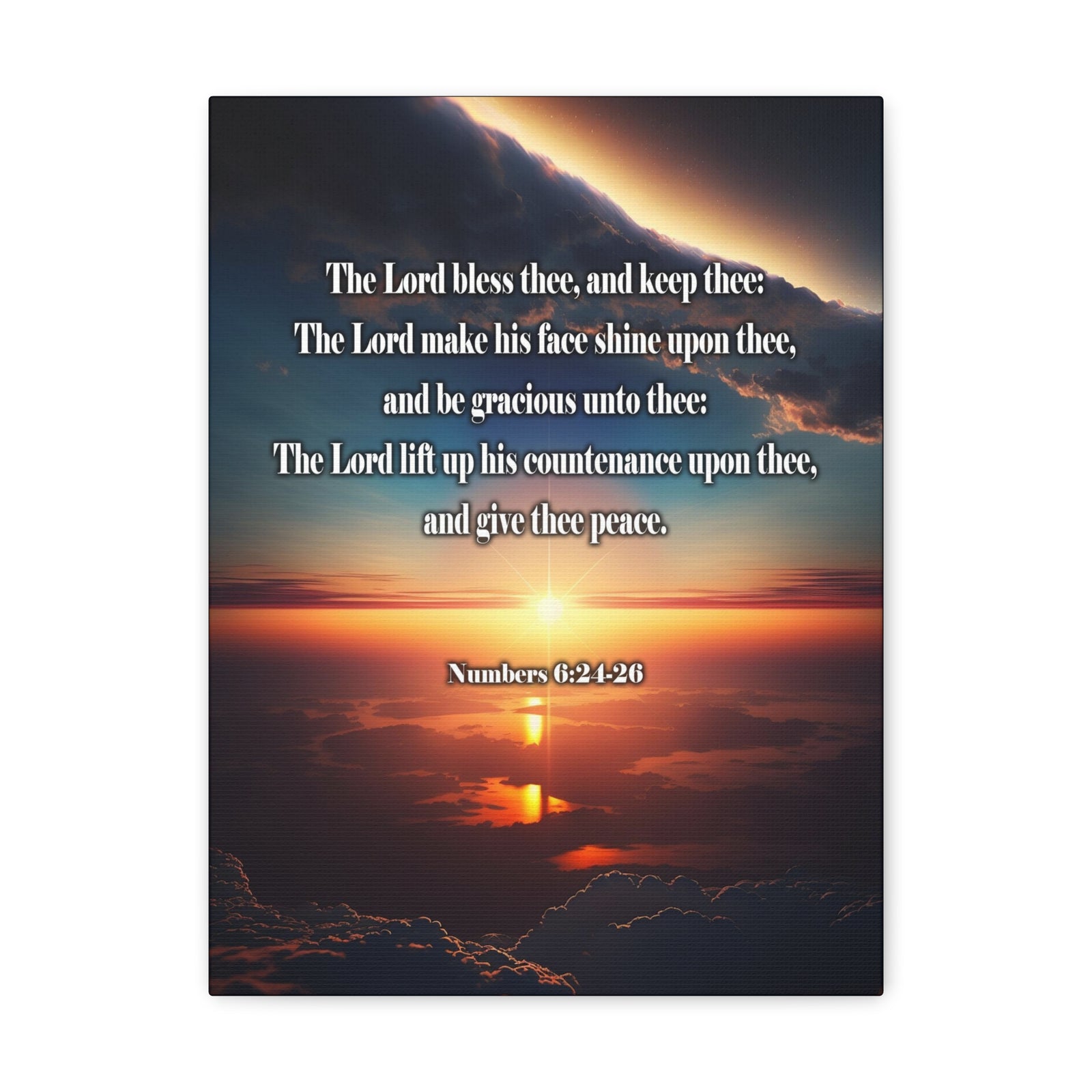 Scripture Walls Lord Bless Numbers 6:24-26 Christian Wall Art Print Ready to Hang Unframed-Express Your Love Gifts