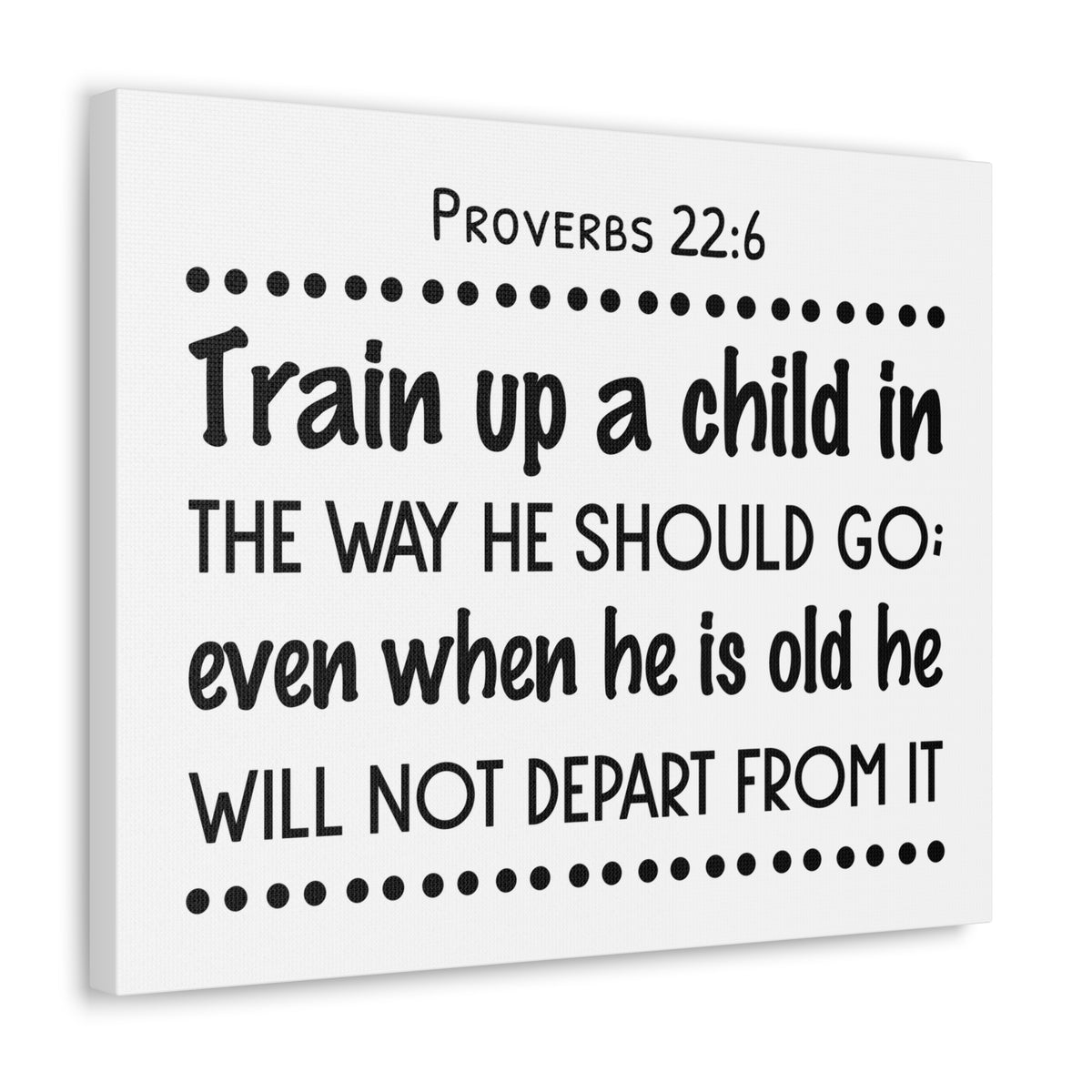 Scripture Walls Train Up A Child In Proverbs 22:6 Bible Verse Canvas Christian Wall Art Ready To Hang-Express Your Love Gifts