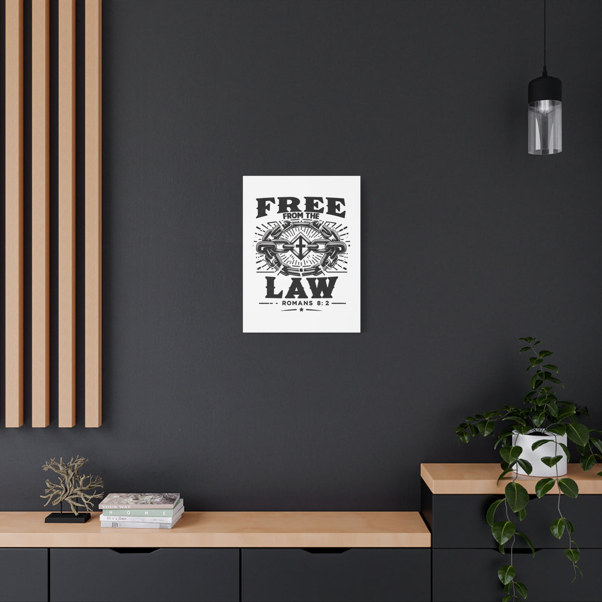 Scripture Walls Romans 8:2 Free From the Law Bible Verse Canvas Christian Wall Art Ready to Hang Unframed-Express Your Love Gifts