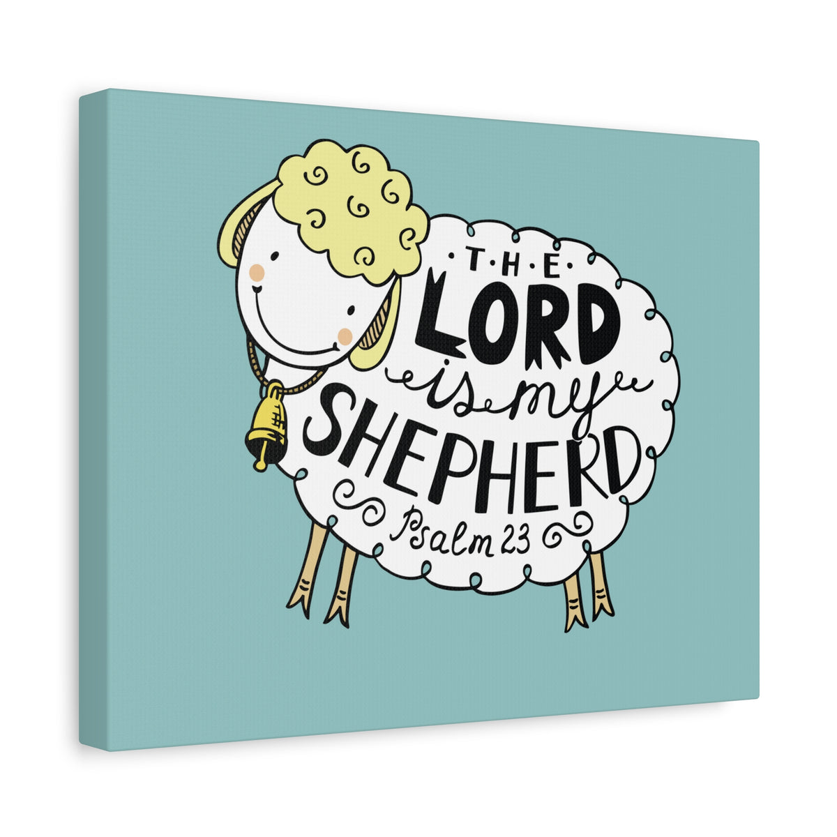 Scripture Canvas The Lord Is My Shepherd Psalm 23 Christian Wall Art Bible Verse Print Ready To Hang-Express Your Love Gifts