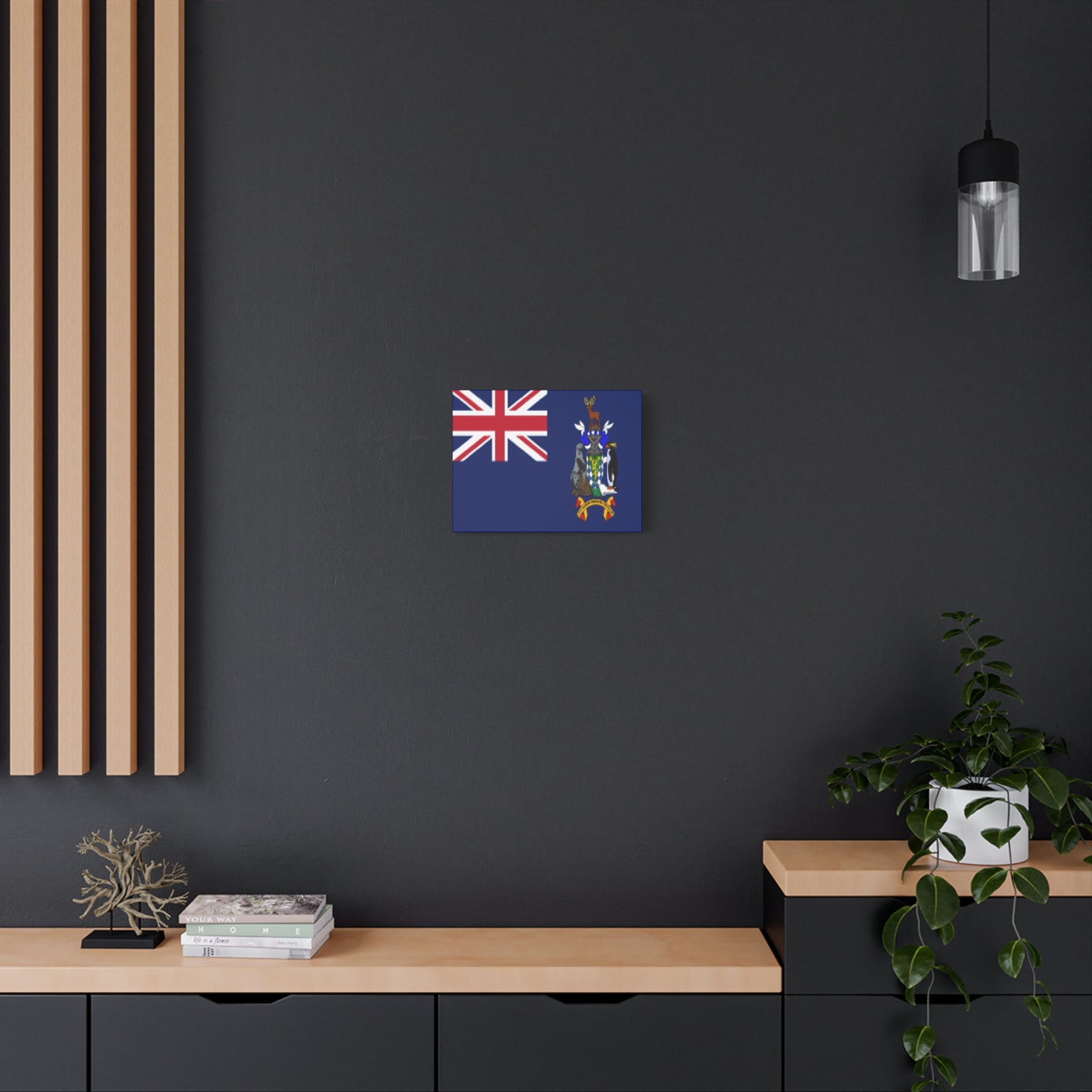 South Georgia Country Flag Canvas Vibrant Wall Art Unframed Home Decor-Express Your Love Gifts