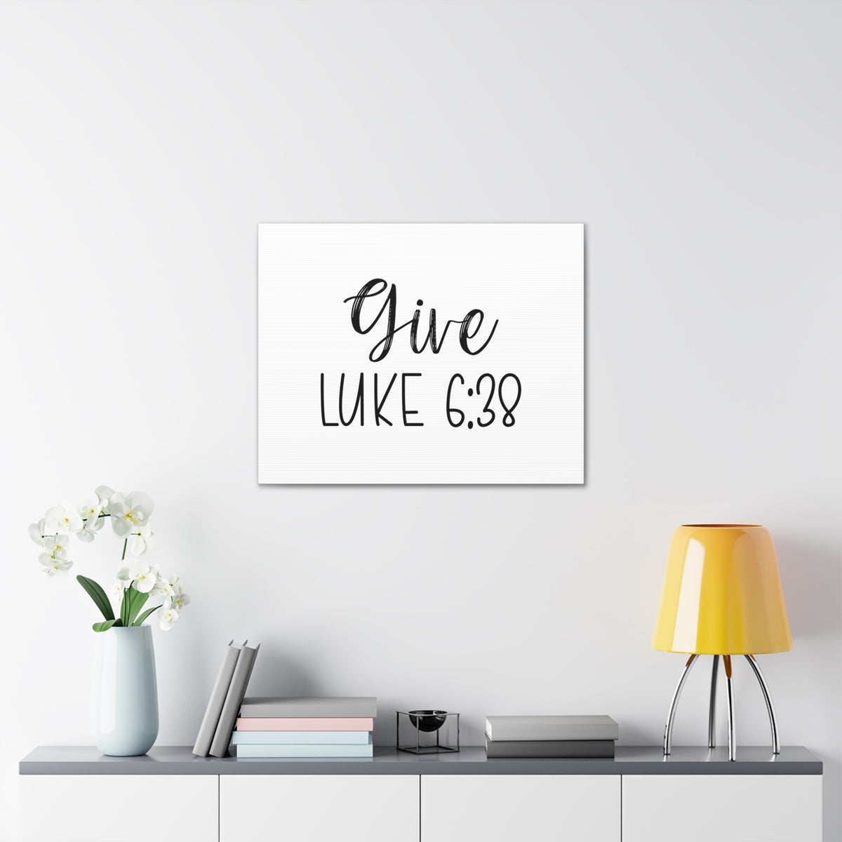 Scripture Walls Luke 6:38 Give Bible Verse Canvas Christian Wall Art Ready to Hang Unframed-Express Your Love Gifts