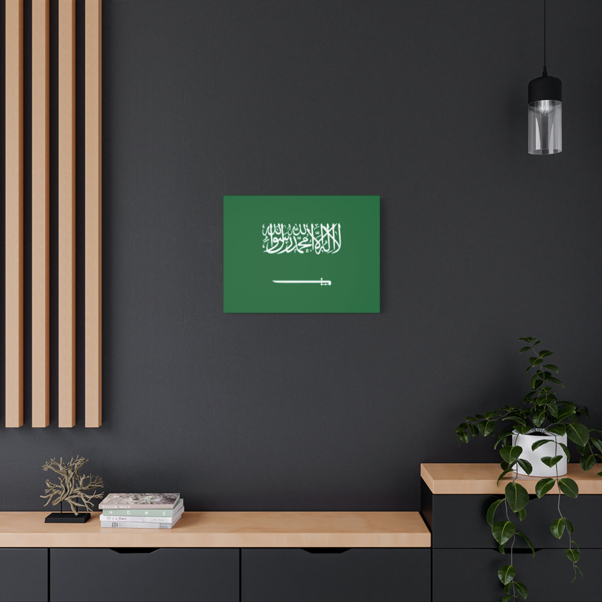 Saudi Arabia Country Flag Canvas Vibrant Wall Art Unframed Home Decor-Express Your Love Gifts