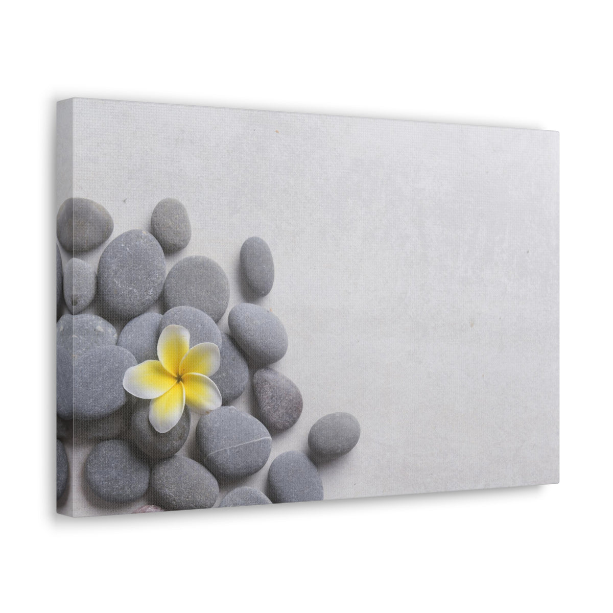 Frangipani and Zen Stones Forest Floral Nature Photography Canvas Wall Art for Home Decor Ready-to-Hang-Express Your Love Gifts