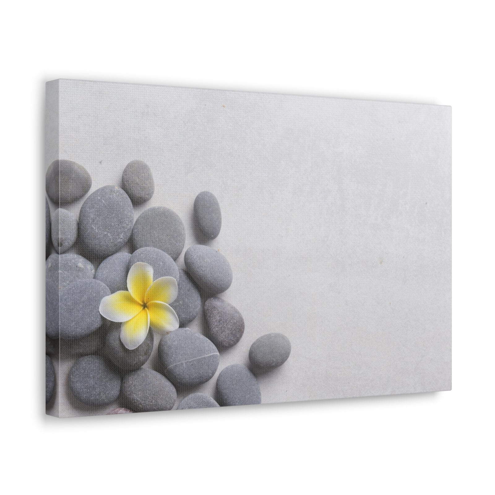 Frangipani and Zen Stones Forest Floral Nature Photography Canvas Wall Art for Home Decor Ready-to-Hang-Express Your Love Gifts