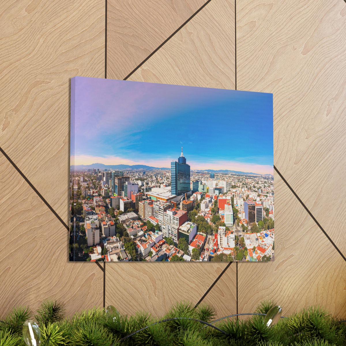 Mexico City Daytime Skyline Canvas Artwork High-Quality Breathtaking Stunning Cityscape for Home Decor Ready to Hang-Express Your Love Gifts