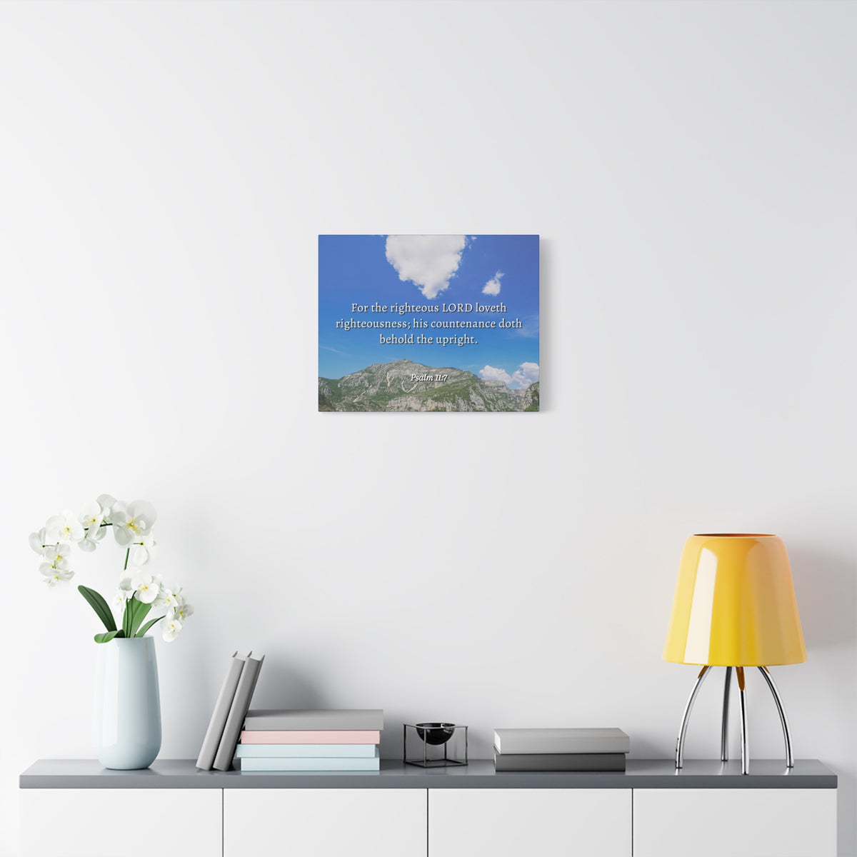 Scripture Canvas Lord Loves Righteousness Psalm 11:7 Christian Wall Art Bible Verse Print Ready to Hang-Express Your Love Gifts