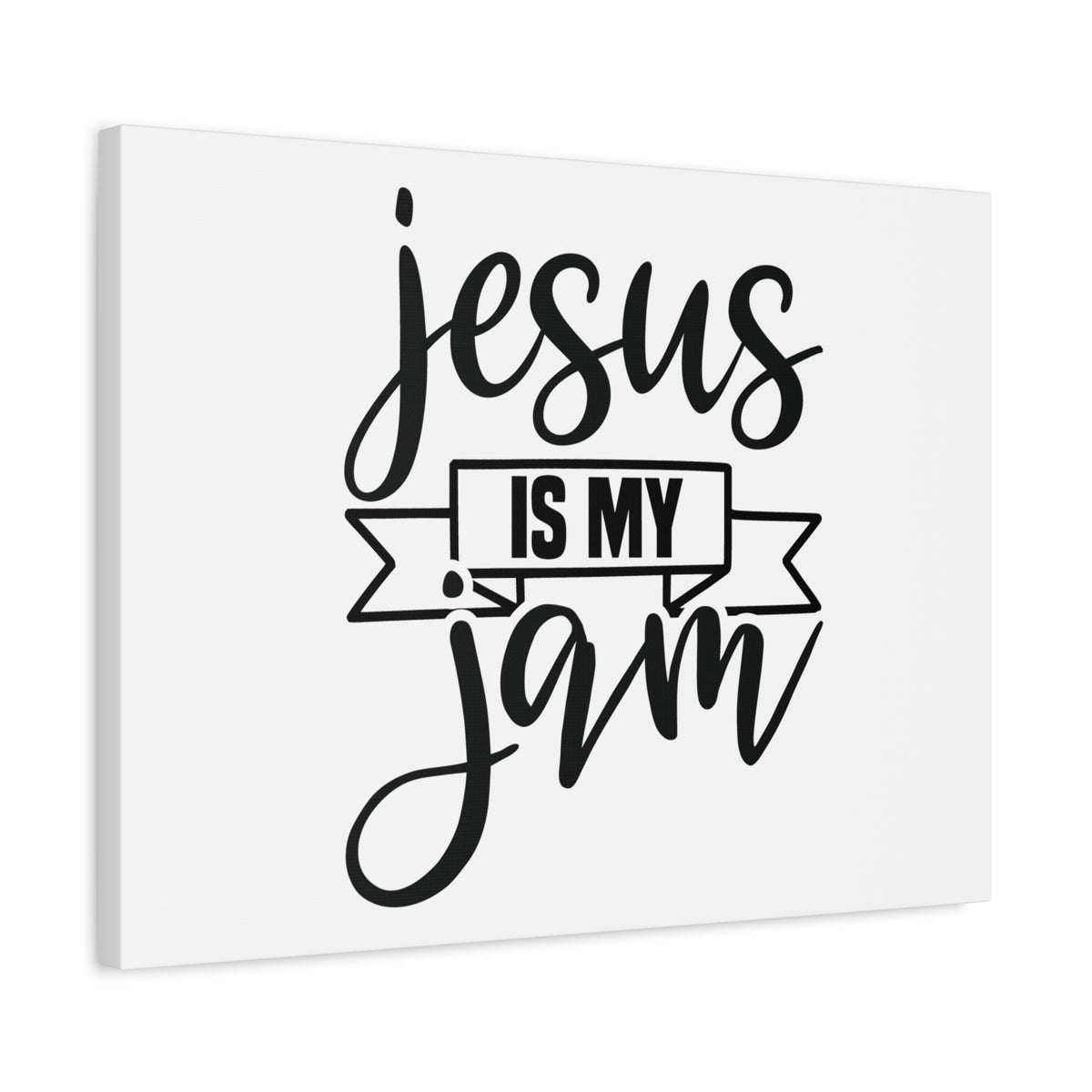 Scripture Canvas Jesus Is My Jam Psalm 27:12 Christian Wall Art Bible Verse Print Ready to Hang-Express Your Love Gifts