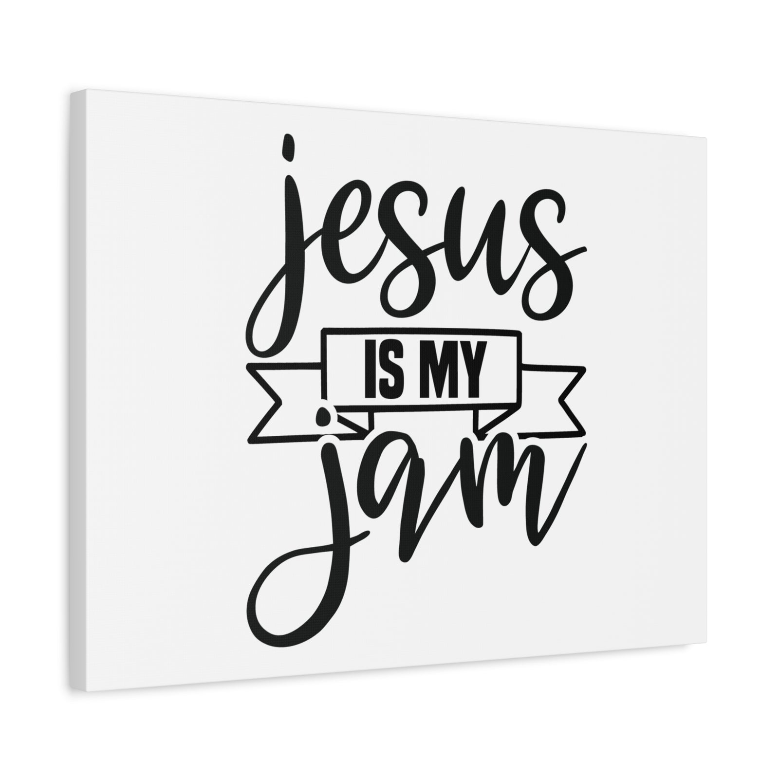 Scripture Canvas Jesus Is My Jam Psalm 27:12 Christian Wall Art Bible Verse Print Ready to Hang-Express Your Love Gifts