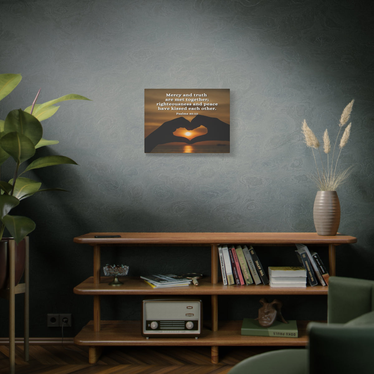 Scripture Walls Mercy And Truth Psalms 85:10 Bible Verse Canvas Christian Wall Art Ready to Hang-Express Your Love Gifts