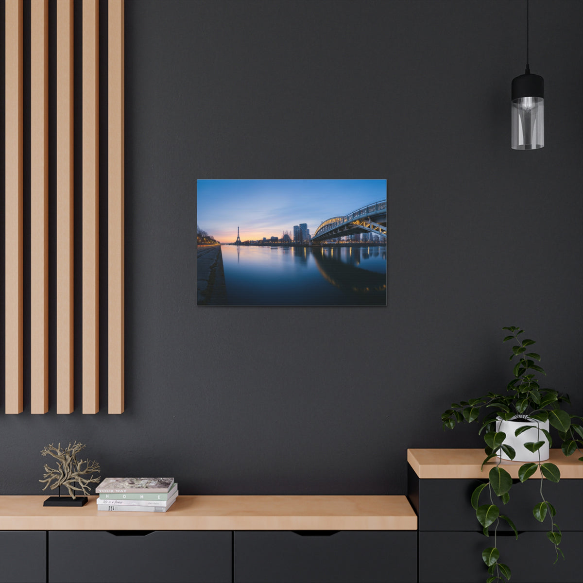 Paris Night Skyline Canvas Artwork High-Quality Breathtaking Stunning Cityscape for Home Decor Ready to Hang-Express Your Love Gifts