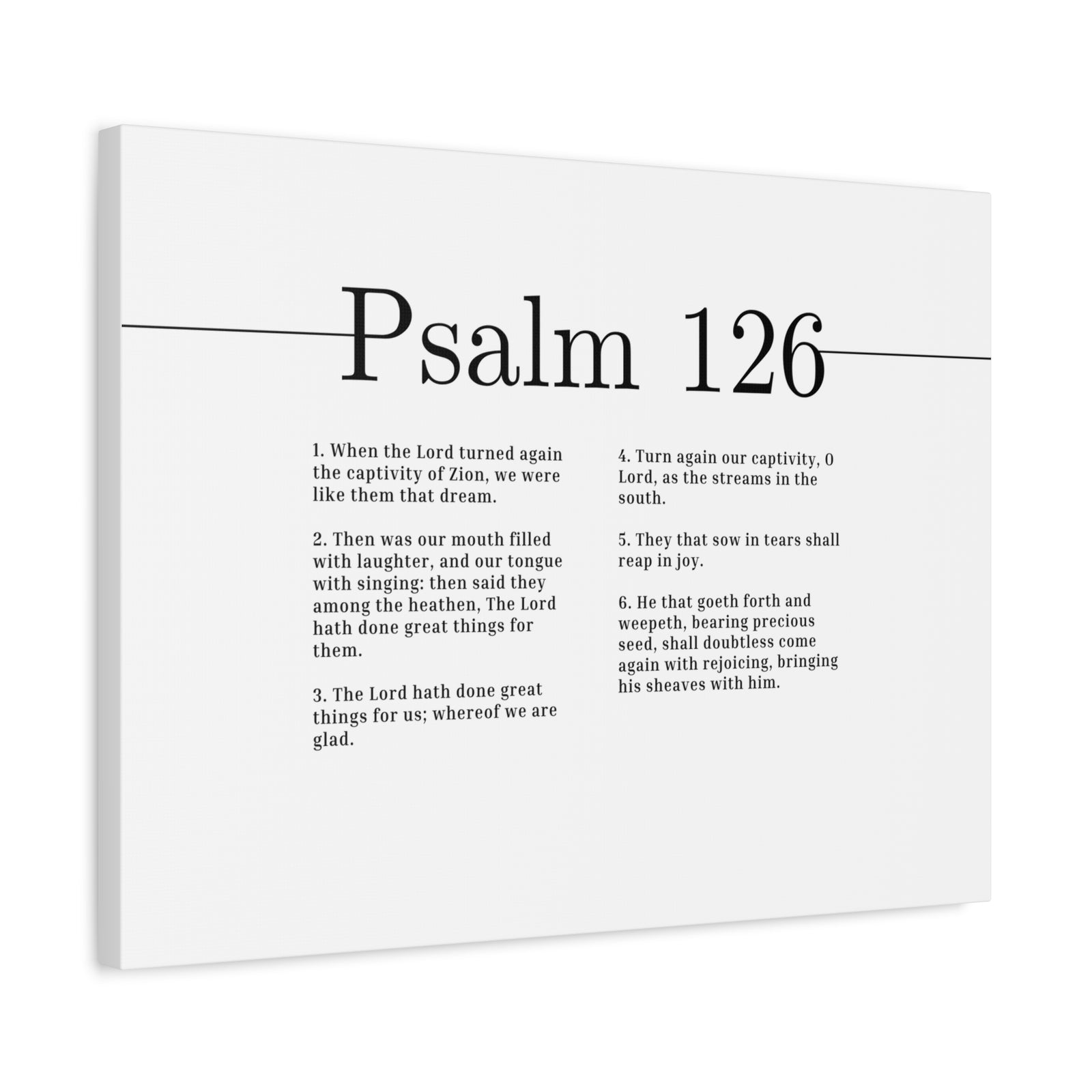 Scripture Canvas Great Things For Us Psalm 126 Christian Wall Art Bible Verse Print Ready to Hang-Express Your Love Gifts